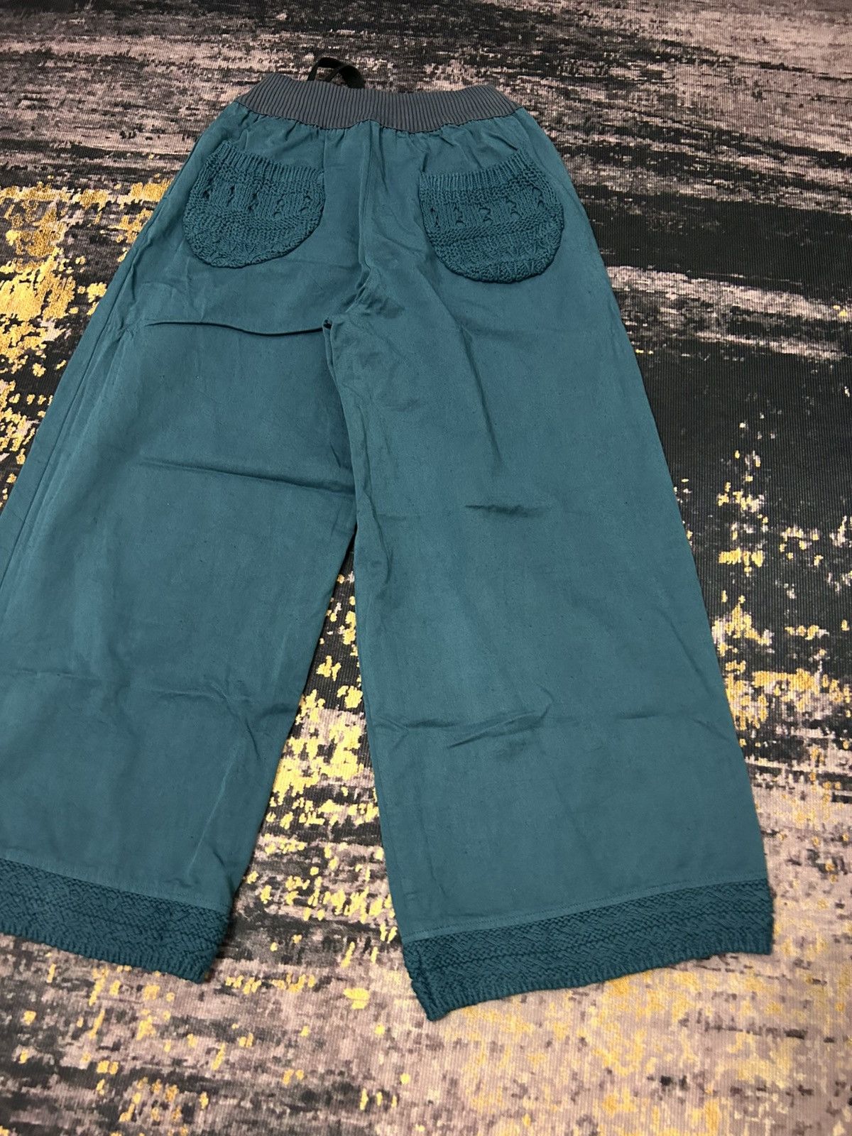 Kapital BKYOKO japan Knit Pocket Back Wide Leg Pants Kapital Style Size US 29 - 3 Thumbnail