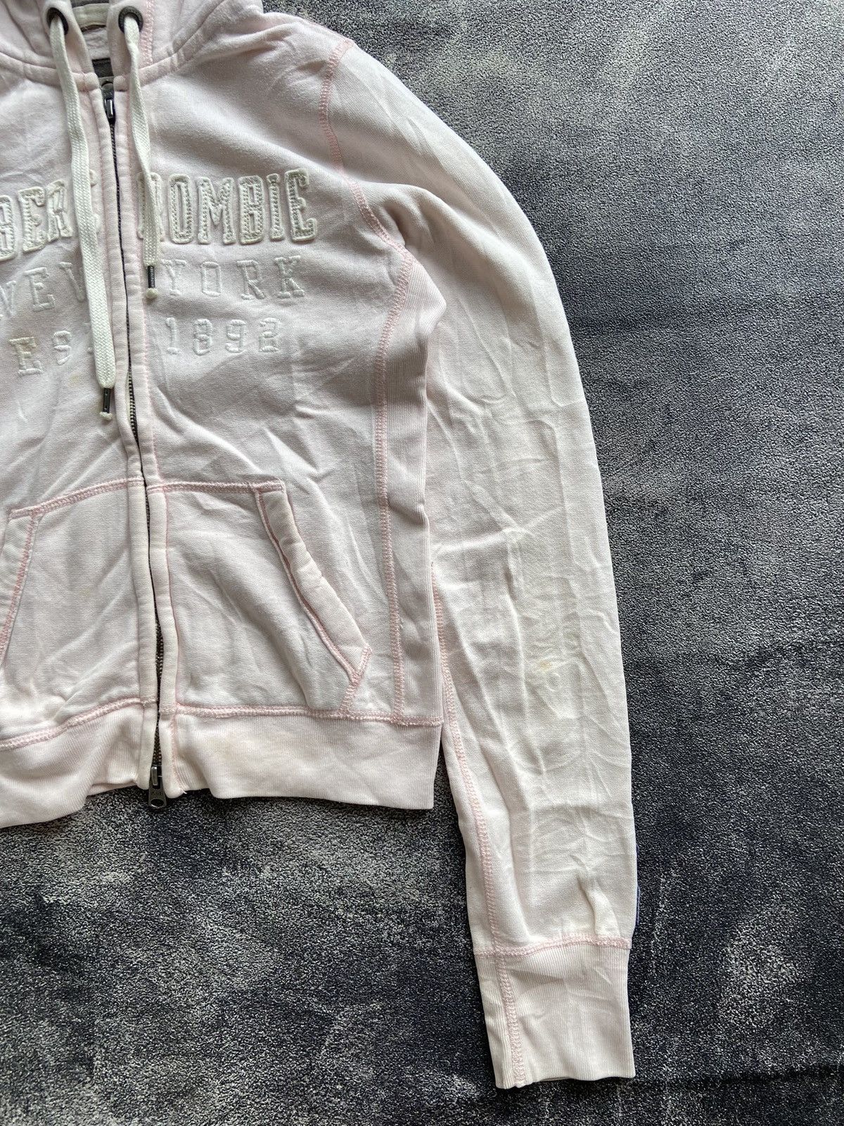 Abercrombie & Fitch Y2K Abercrombie and Fitch Cropped Hoodie Japanese LGB Style Size S / US 4 / IT 40 - 6 Thumbnail