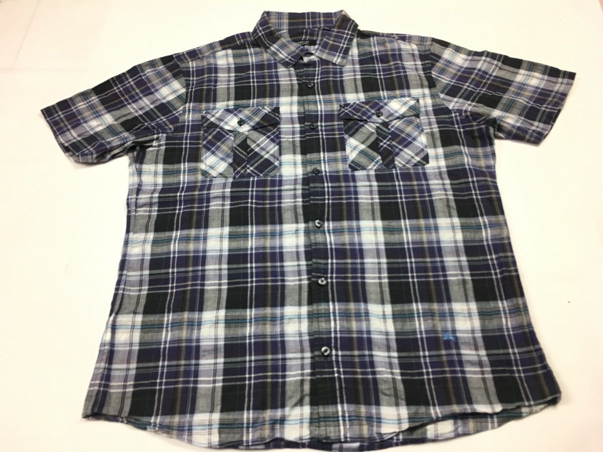 Burberry × Flannel Burberry Black Label Flannel Plaid Checked Double Pocket Size US L / EU 52-54 / 3 - 1 Thumbnail