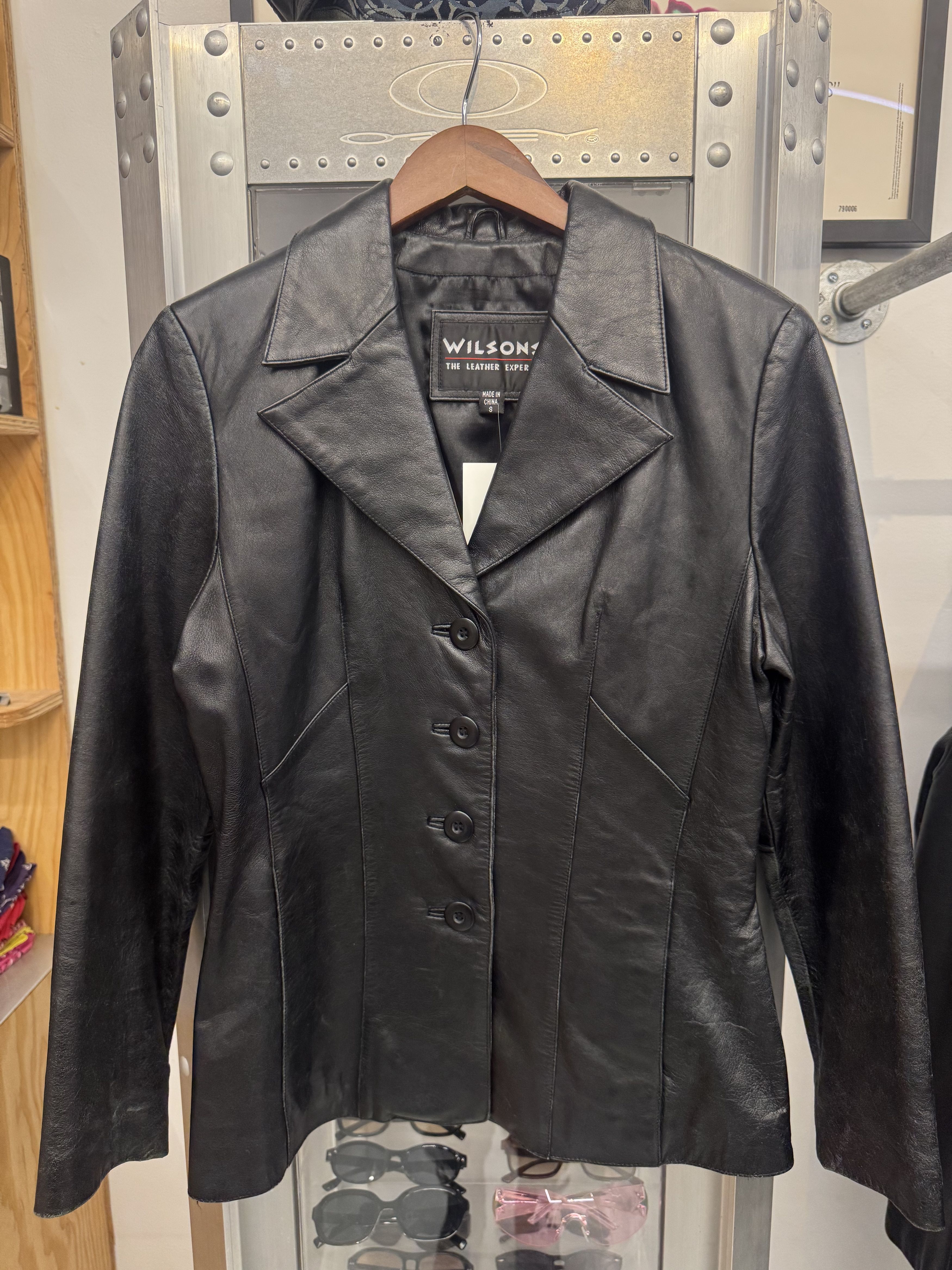 Wilsons Leather Y2K Leather Blazer Size S / US 4 / IT 40 - 1 Thumbnail