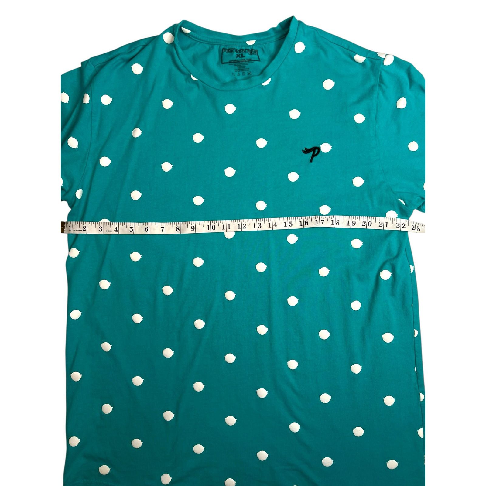 Pink Dolphin Pink Dolphin XL T-Shirt Legends at Our Craft Teal Polka Dot Size US XL / EU 56 / 4 - 8 Thumbnail