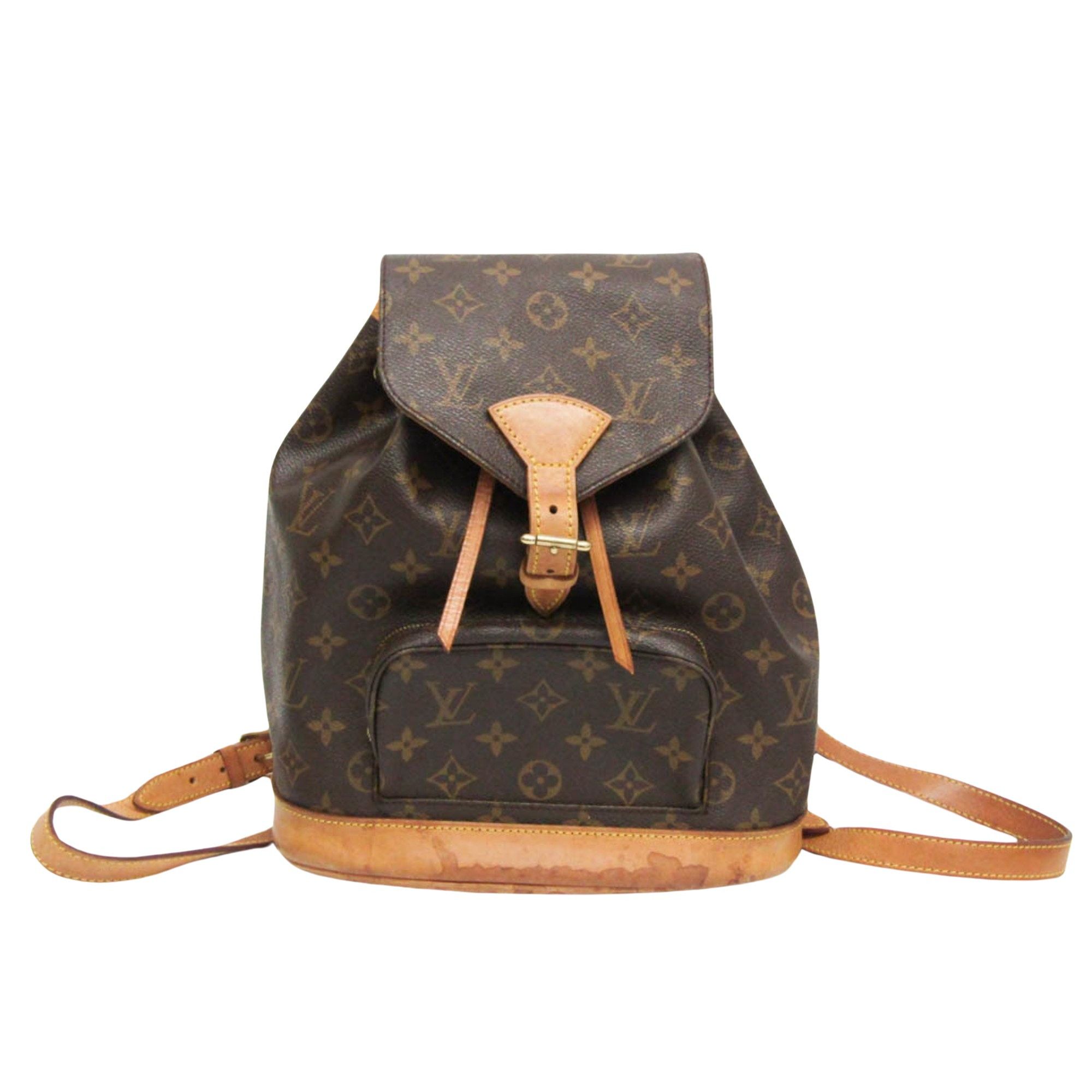 Louis Vuitton Montsouris Mm Brown Canvas Backpack Bag (Pre-Owned) Size ONE SIZE - 1 Thumbnail