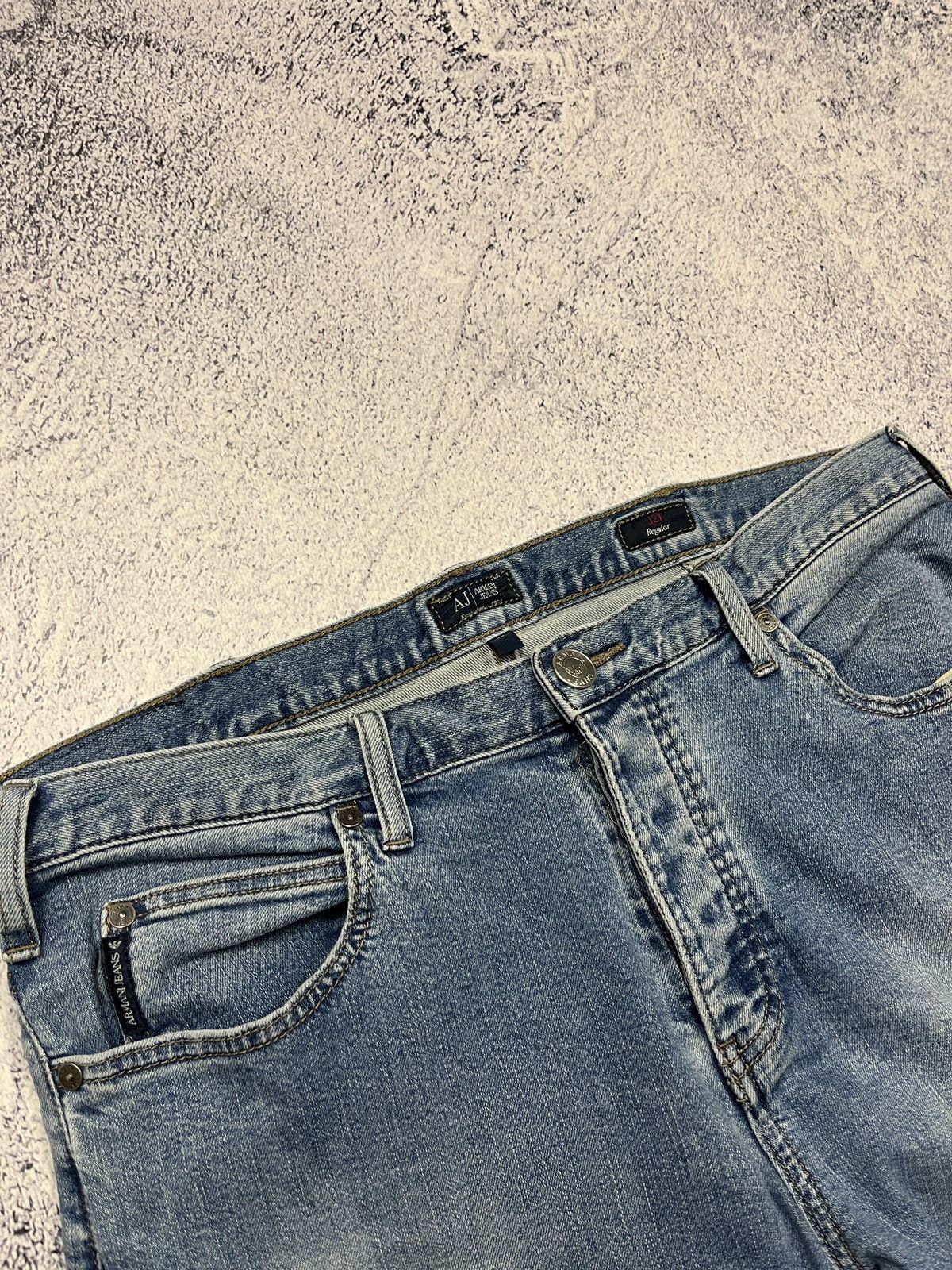 Armani × Vintage Vintage Y2K Armani Jeans Washed Denim Pants Jeans Streetwear Size US 34 / EU 50 - 11 Thumbnail