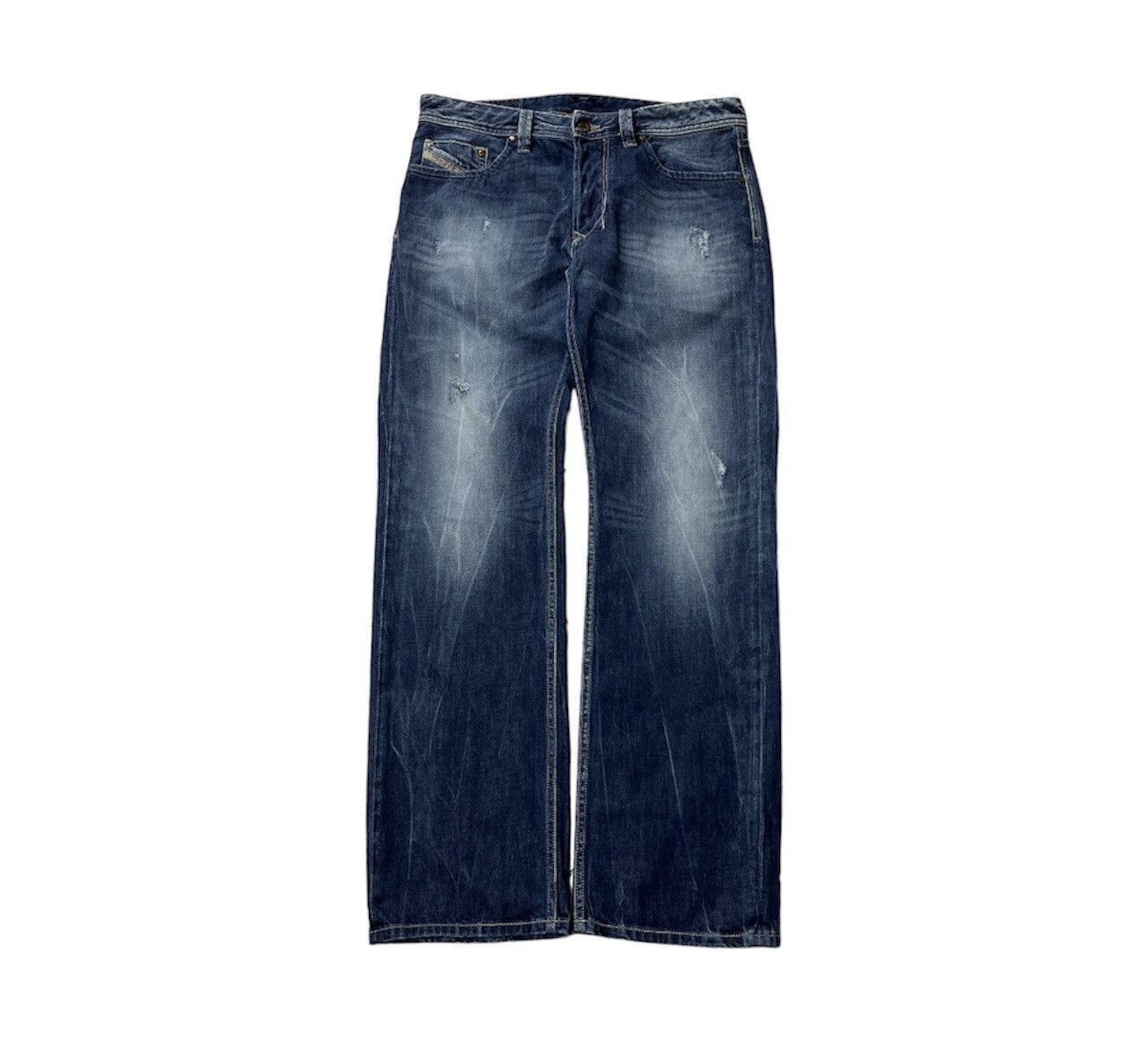 image of Vintage Diesel Larkee 32X30 Washed Denim Jeans Pants Y2K in Navy, Men's