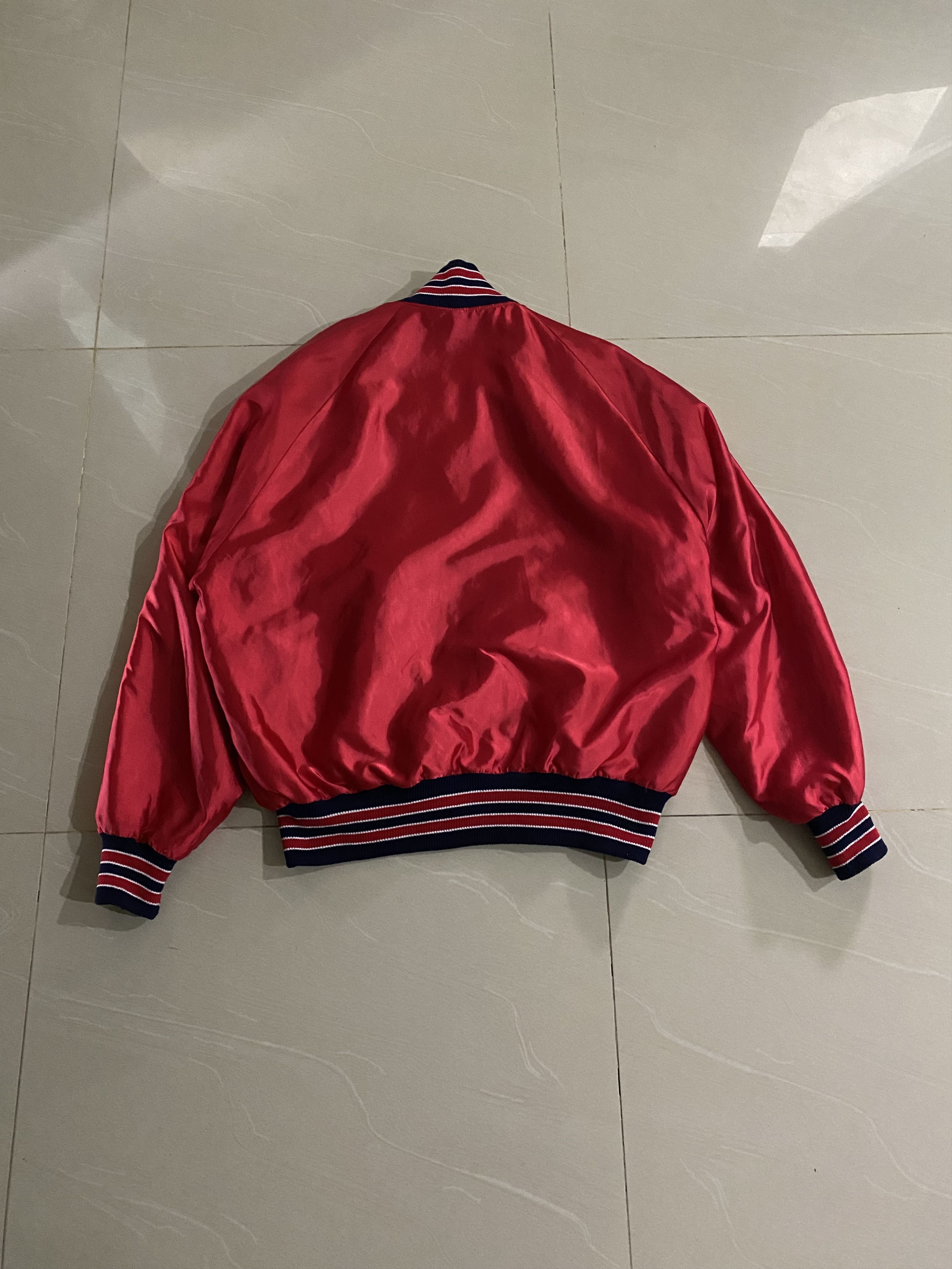 MLB Vintage 90s Truman Baseball Red Satin Jacket Size US L / EU 52-54 / 3 - 6 Thumbnail