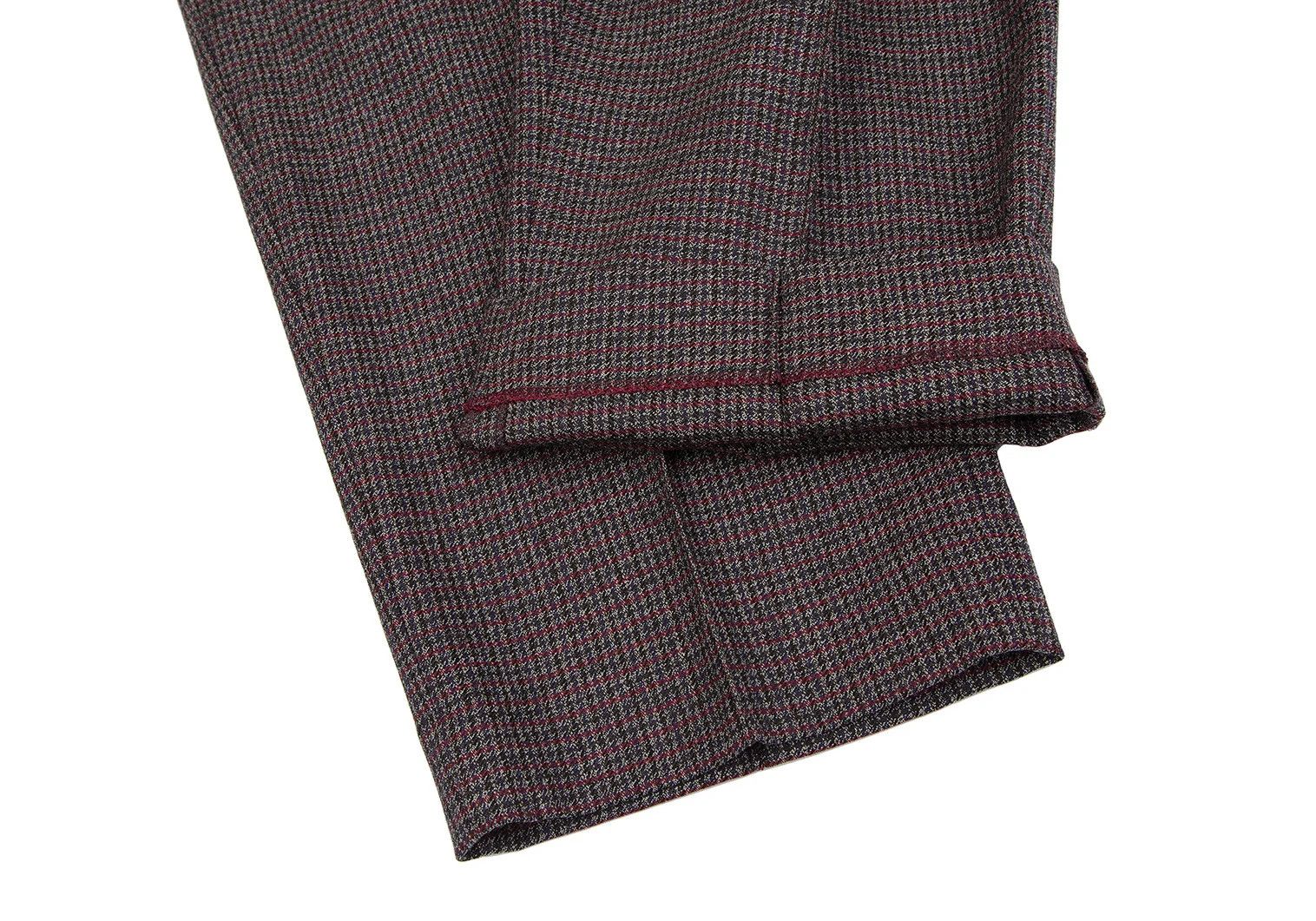 Fendi Zucka Houndstooth Tapered Pants in Red and Gray, Size 48 Size US 32 / EU 48 - 7 Thumbnail