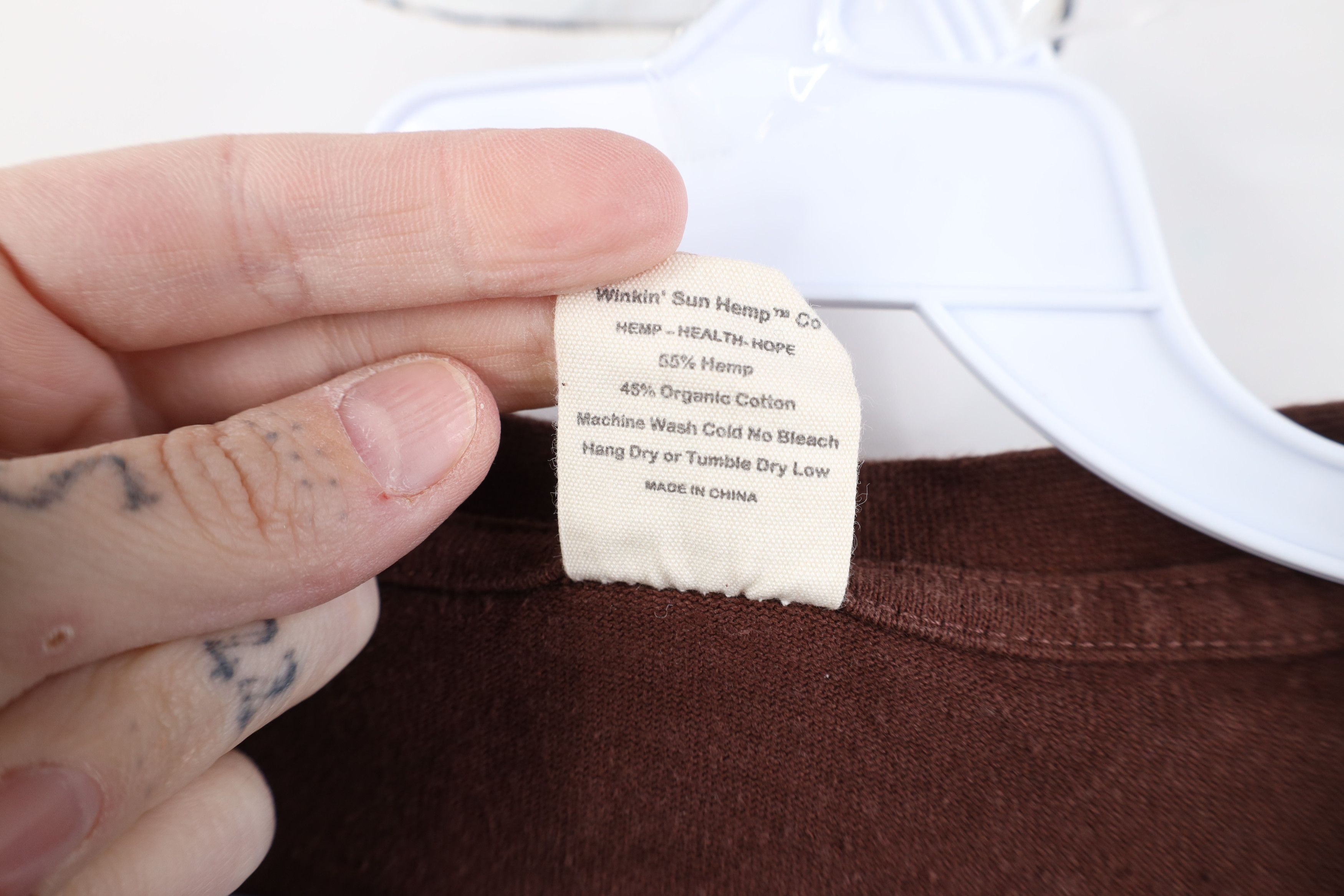 Vintage Vintage Y2K Streetwear Hemp Organic Cotton T-Shirt Brown Size US XXL / EU 58 / 5 - 8 Thumbnail