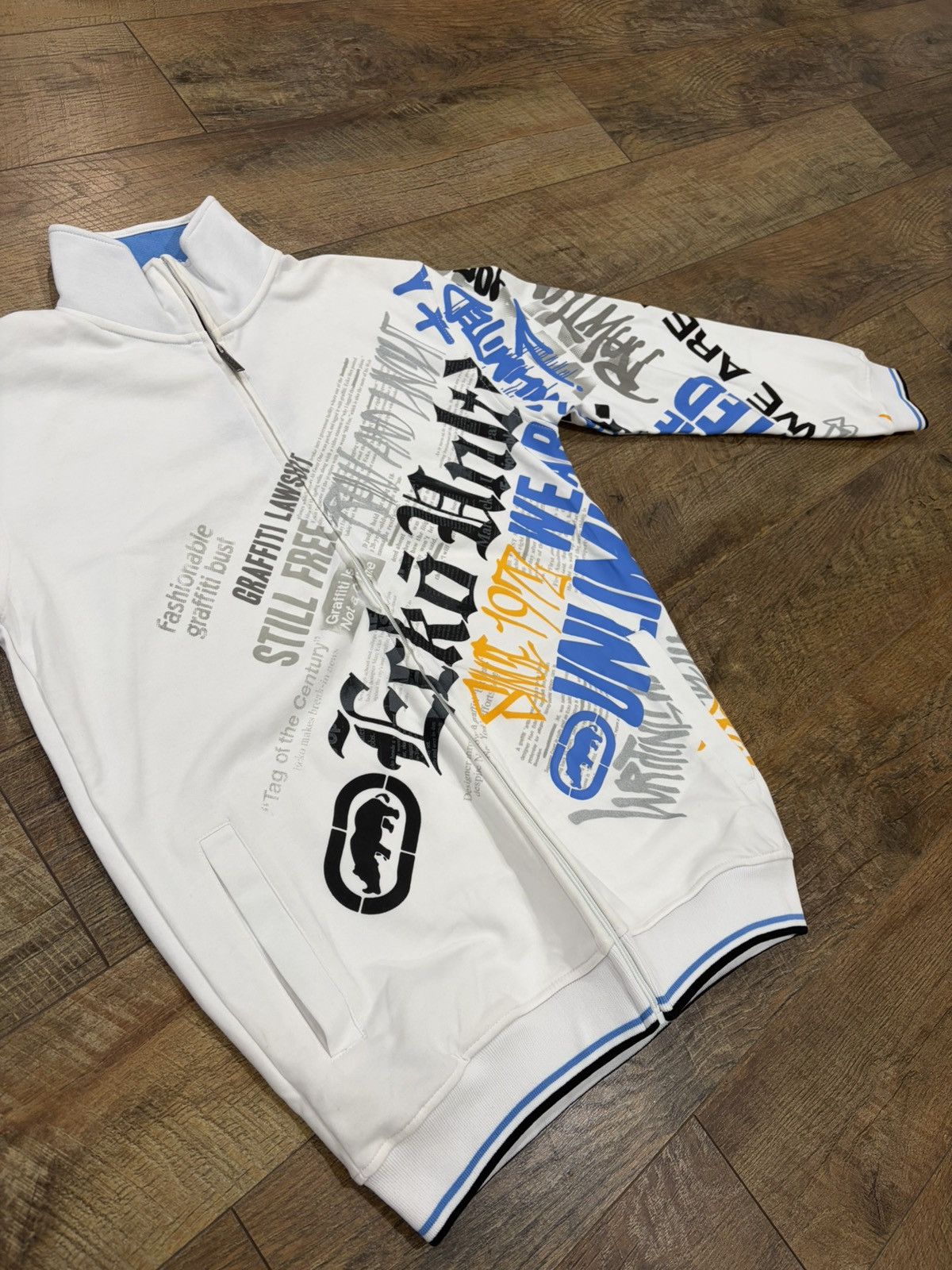 Ecko Unltd. NWT Vintage Y2k Ecko Unltd. Graffiti AOP Track Jacket White Size US M / EU 48-50 / 2 - 5 Thumbnail