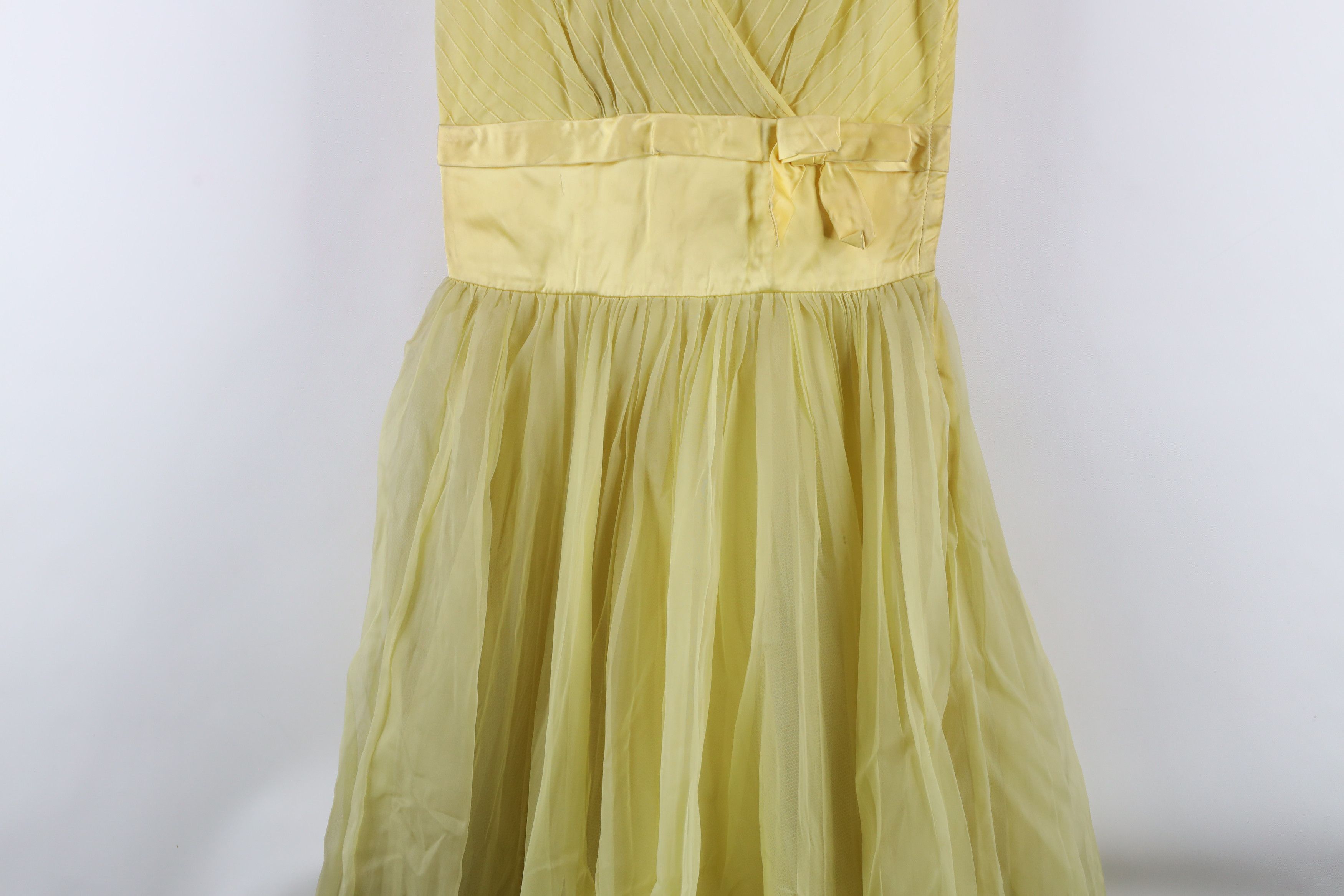 Vintage Vintage 50s Chiffon Cupcake Party Prom Dress Rockabilly Size S / US 4 / IT 40 - 3 Thumbnail