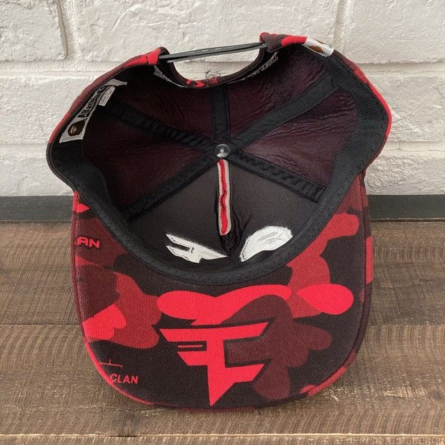 Bape FAZE CLAN × BAPE CAMO snapback hat cap a bathing ape Size ONE SIZE - 6 Thumbnail