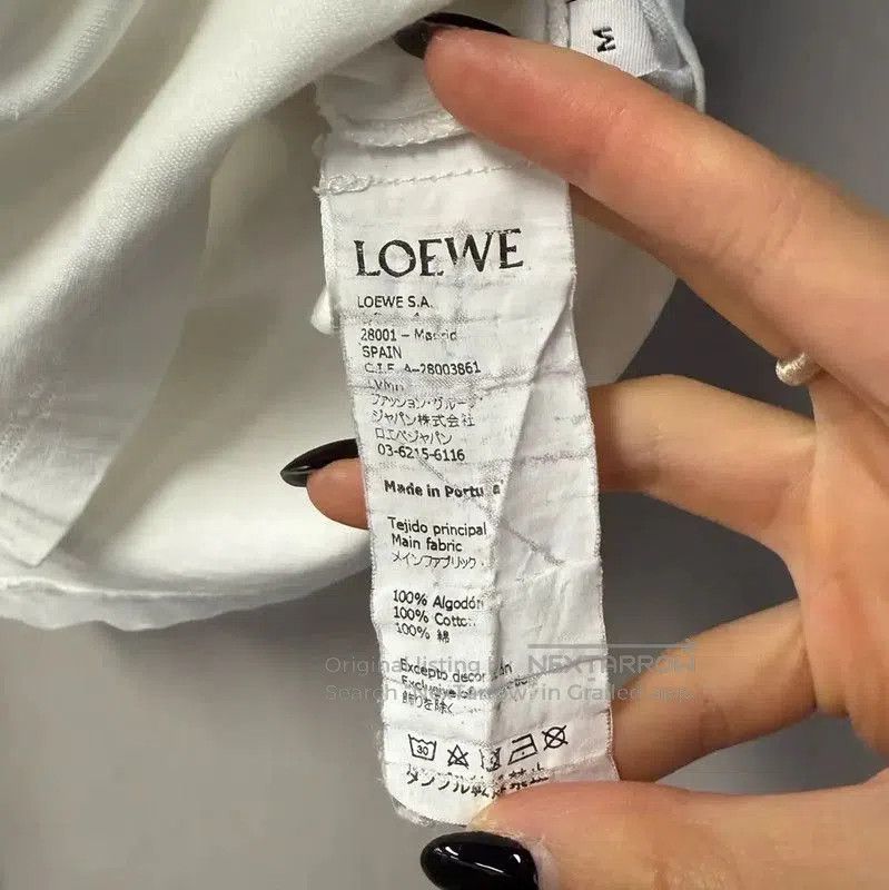 Loewe Loewe White Cotton Casual T-Shirt . Size M / US 6-8 / IT 42-44 - 5 Thumbnail