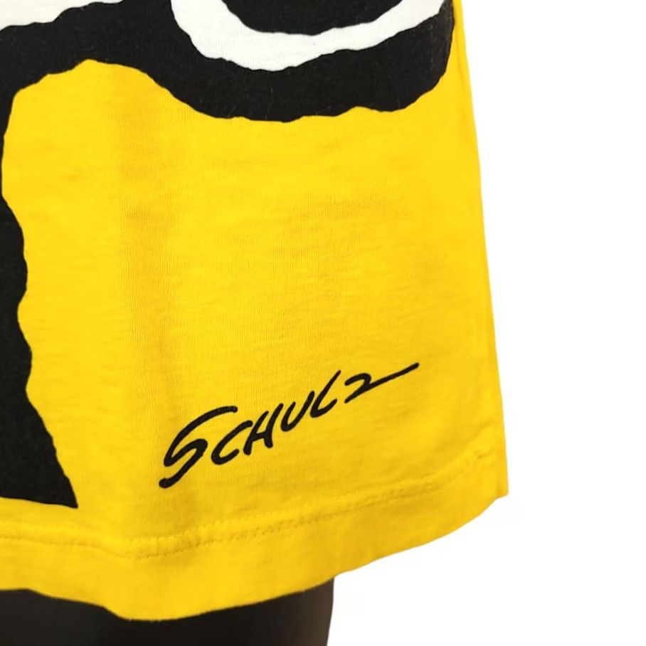 Peanuts VINTAGE Snoopy Joe Cool T Shirt Womens Size Large 80s 90s Suika Peanuts All Over Print Yellow Cotton Tangmo Crew Neck Short Sleeve Size L / US 10 / IT 46 - 6 Thumbnail