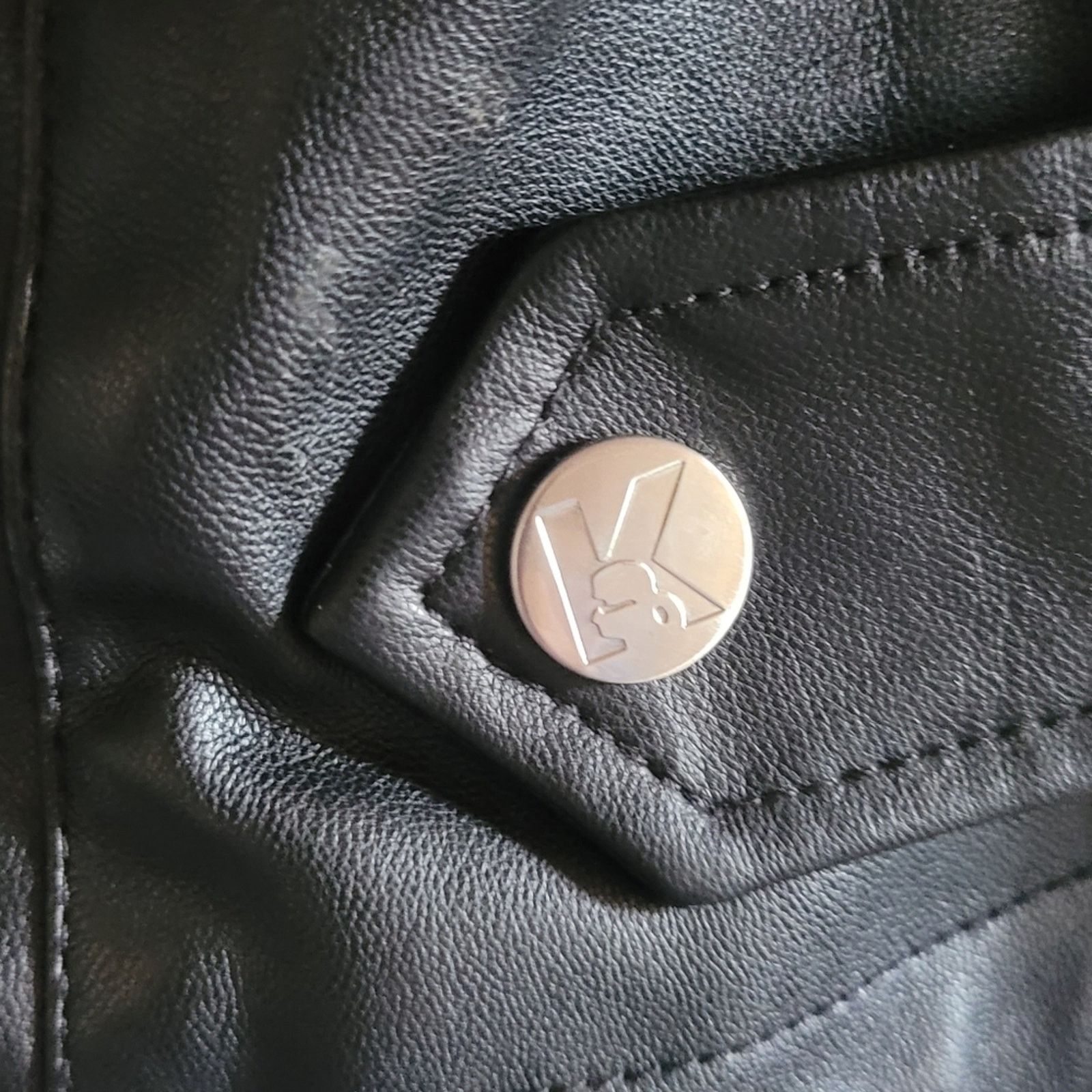 Karl Lagerfeld Karl Lagerfeld faux leather lace-up motorcycle jacket Size L / US 10 / IT 46 - 4 Thumbnail