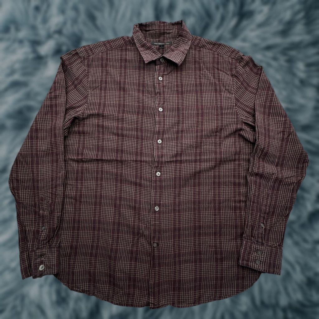 John Varvatos John Varvatos USA Plaid Long Sleeve Button Up Shirt Mens Large Black Red Pattern Plaid Button-Up Shirt Mens L Size US L / EU 52-54 / 3 - 1 Thumbnail