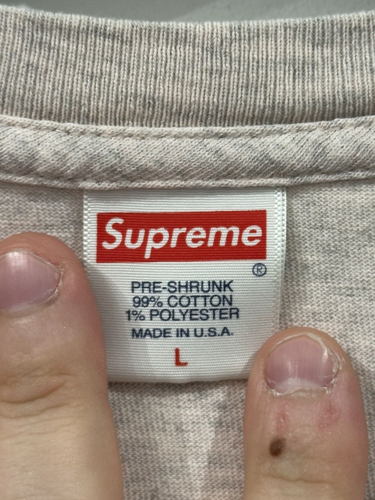 Supreme Supreme Sketch Graphic Back Print Tee Heather Grey Size L Size US L / EU 52-54 / 3 - 3 Thumbnail