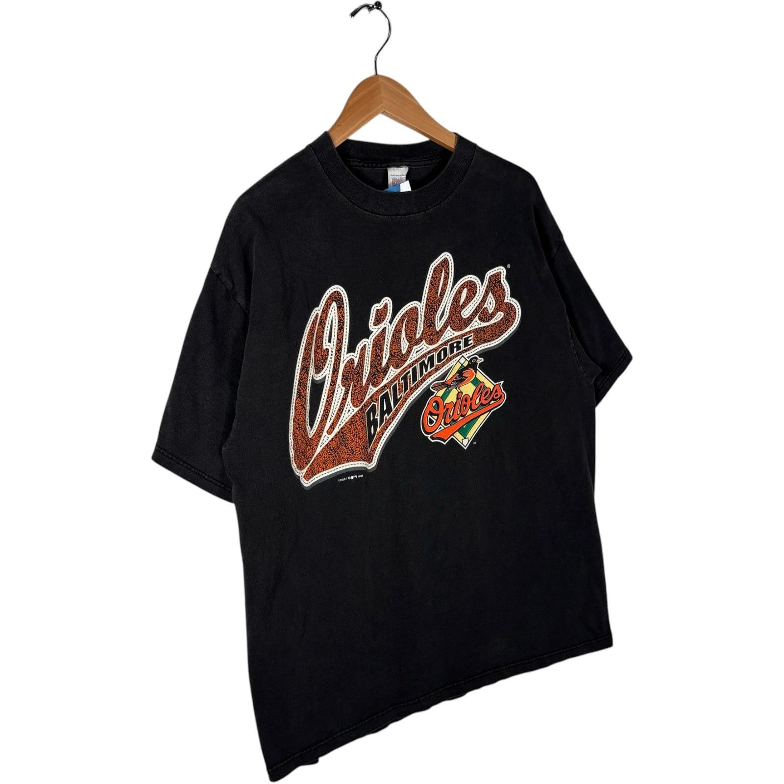 Logo 7 Vintage Logo 7 Baltimore Orioles Logo Spellout MLB Tee XL Size US XL / EU 56 / 4 - 4 Thumbnail