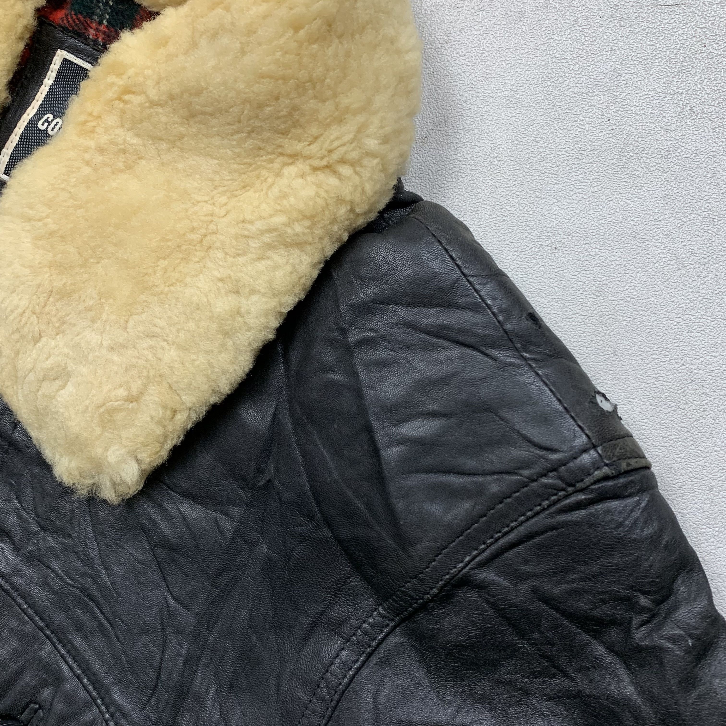 Genuine Leather COMODORE Leather Jacket Rare design with sherpa Size US L / EU 52-54 / 3 - 7 Thumbnail