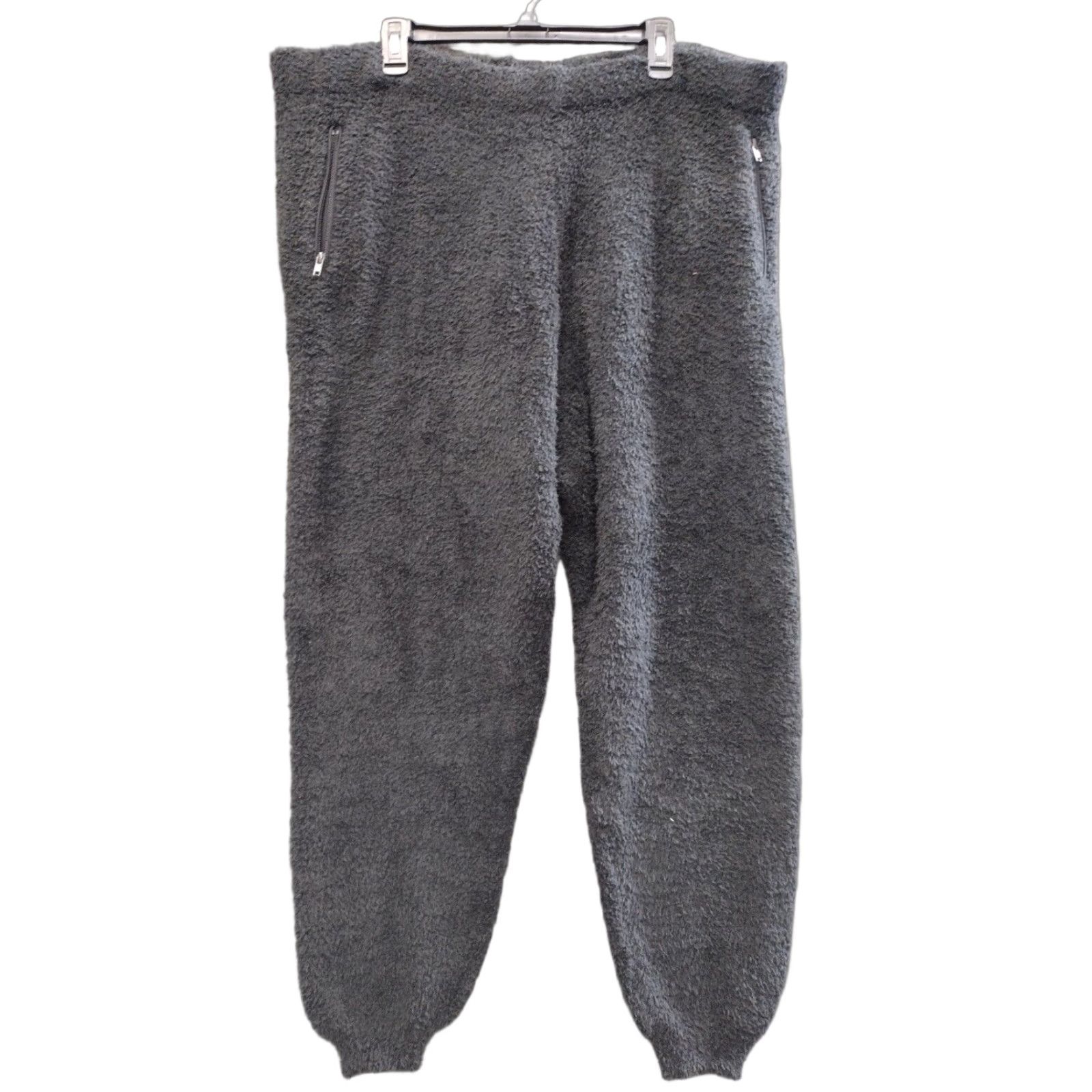 SKIMS SKIMS Onyx Cozy Knit Jogger Lounge Pants 4X/5X Pockets High Rise Regular Fit Plus Pants Women Black Solid Size 40" / US 18 - 1 Thumbnail