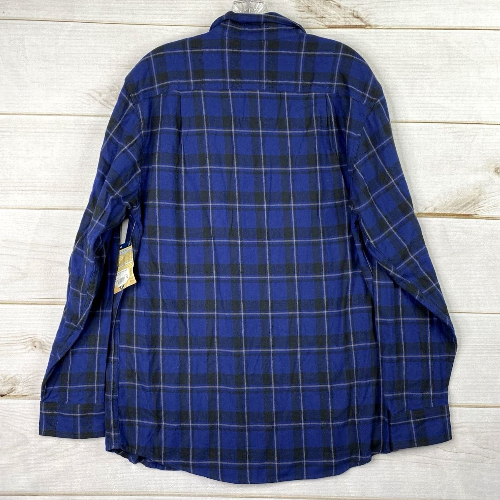 The Mountain Blue Mountain Blue Mountain Flannel Shirt Mens M Plaid Button-Up Long Sleeve Casual Workwear Cotton Flannel Shirt Mens M Blue Casual Size US M / EU 48-50 / 2 - 7 Thumbnail