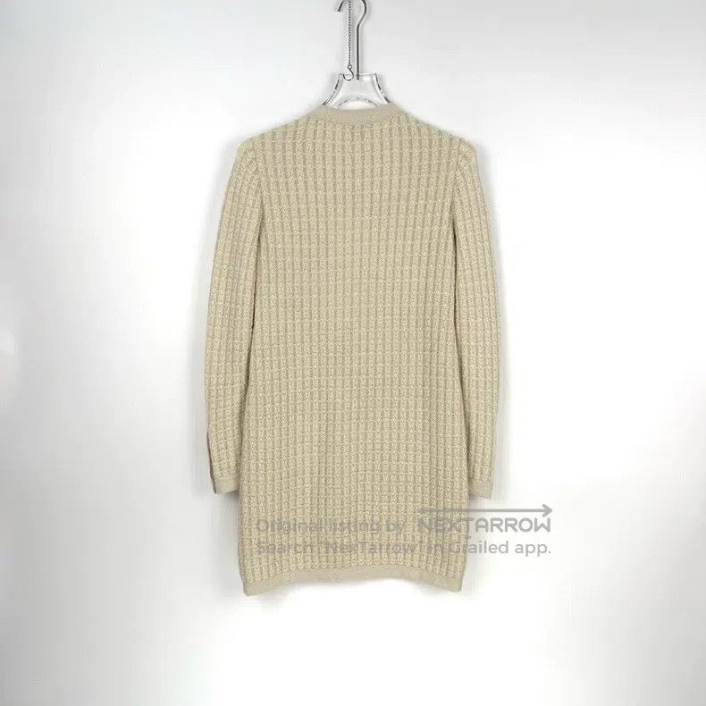 Chanel Chanel Beige silver glitter pearl button long sweater Size XXS / US 00 / IT 34 - 4 Thumbnail