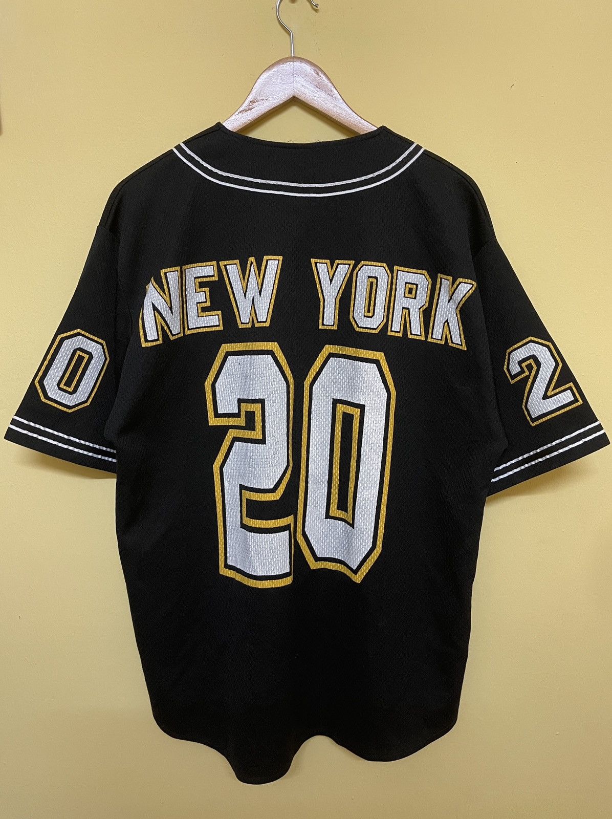 Fubu Vintage 90s🔥FUBU SPORT NEW YORK🔥Button Up Baseball Jersey Size US L / EU 52-54 / 3 - 2 Thumbnail