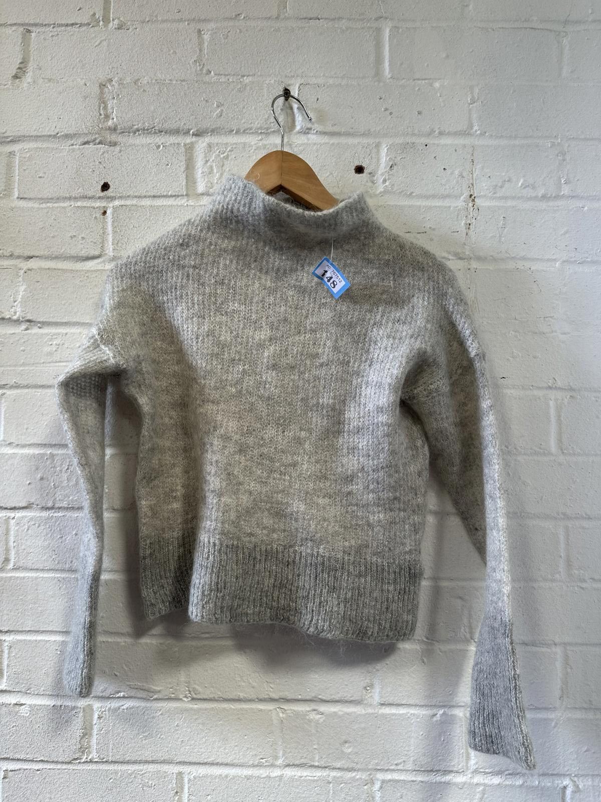 Allsaints AllSaints Women's Gray Knit Sweater Small Size S / US 4 / IT 40 - 1 Thumbnail