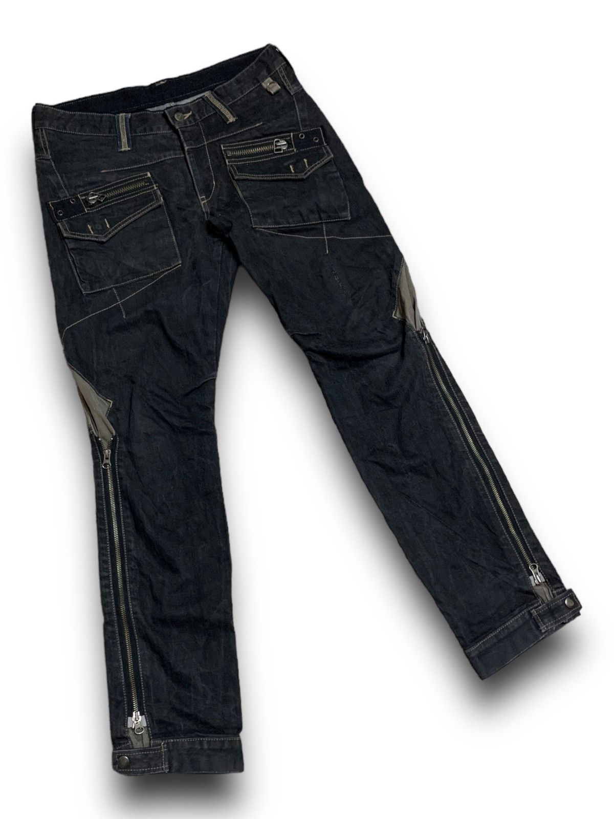 Designer × Japanese Brand × PPFM PPFM MULTI POCKET AND ZIP RARE DESIGN JAPANESE BRAND DENIM Size US 34 / EU 50 - 3 Thumbnail