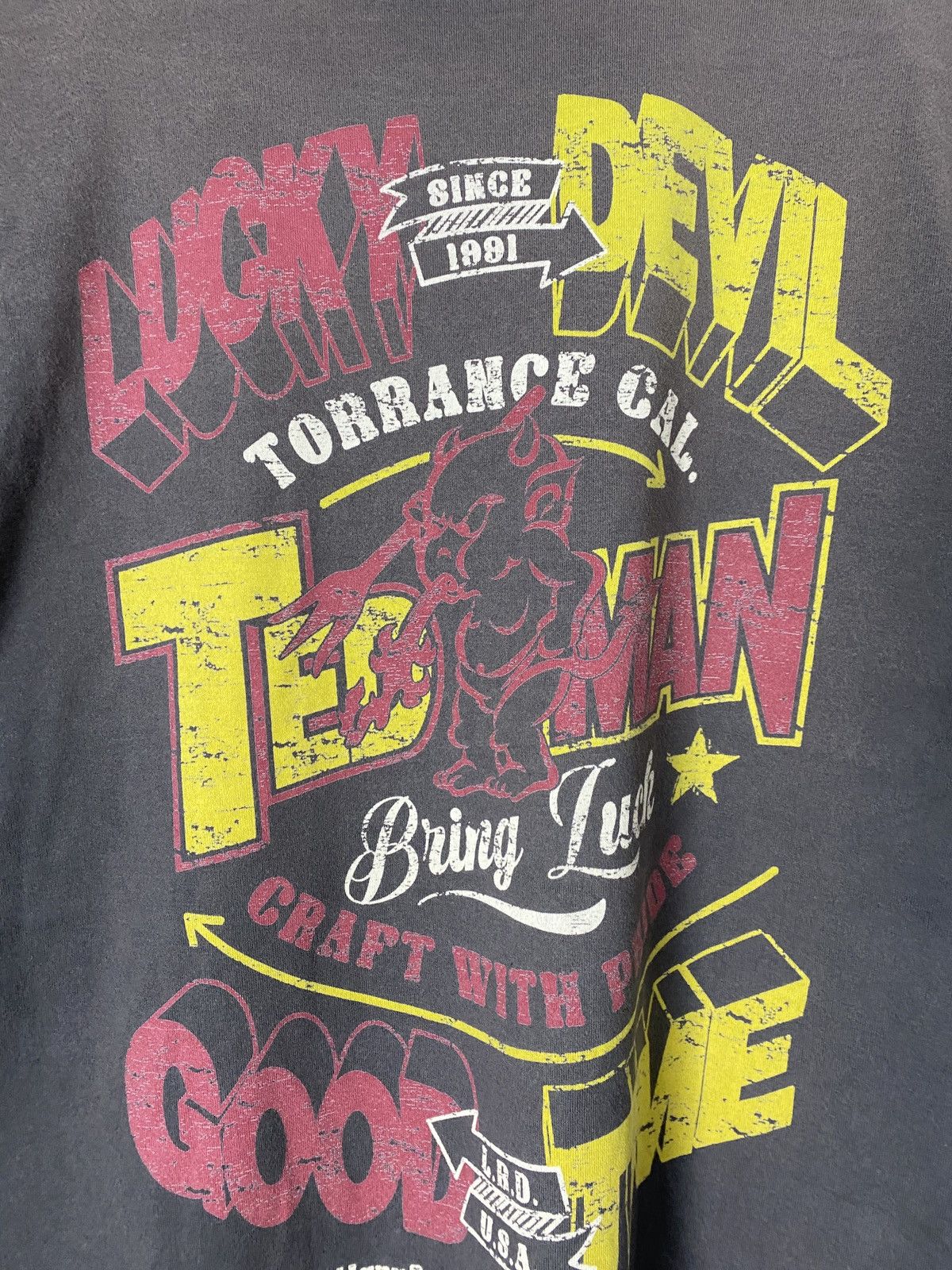 Japanese Brand × Tedman × Toyo Enterprises Vintage Faded Tedman Company Devil Tee Size US L / EU 52-54 / 3 - 3 Thumbnail