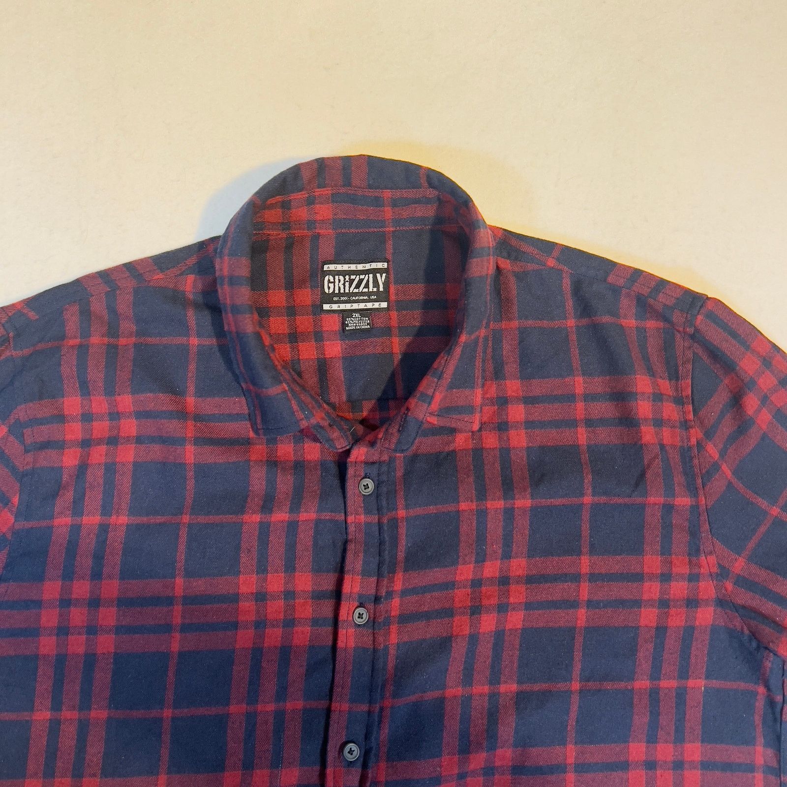 Dakota Grizzly Grizzly Flannel Button Shirt Mens 2XL Blue Heavy Duty Fabric Size US XXL / EU 58 / 5 - 4 Thumbnail