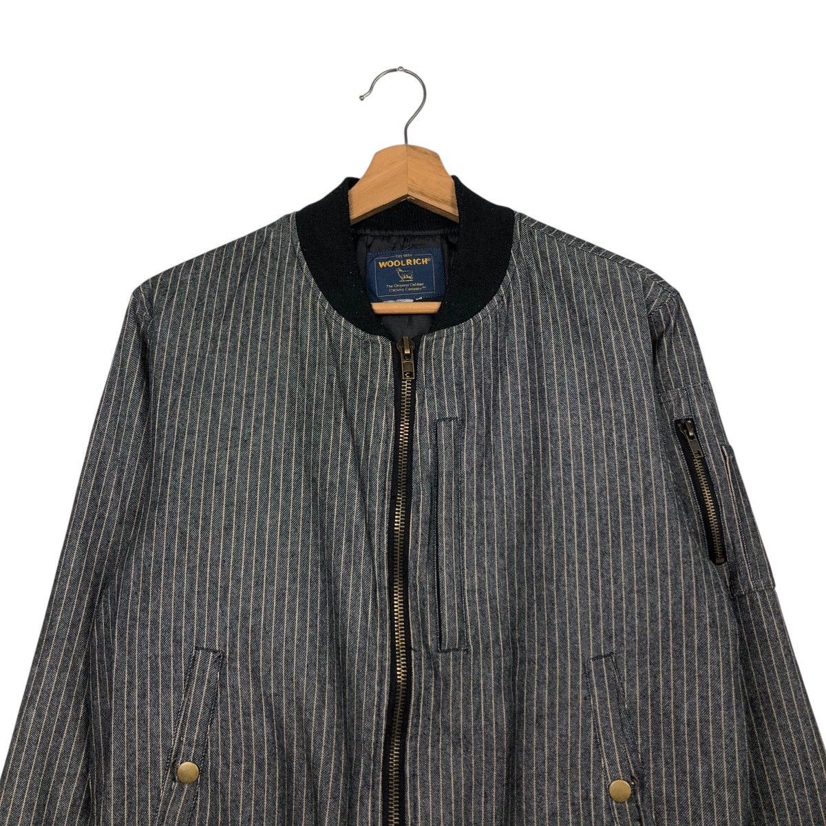 Japanese Brand 📌Vintage Hickory Chore Bomber Jacket Woolrich Issey Miyake Size US M / EU 48-50 / 2 - 4 Thumbnail