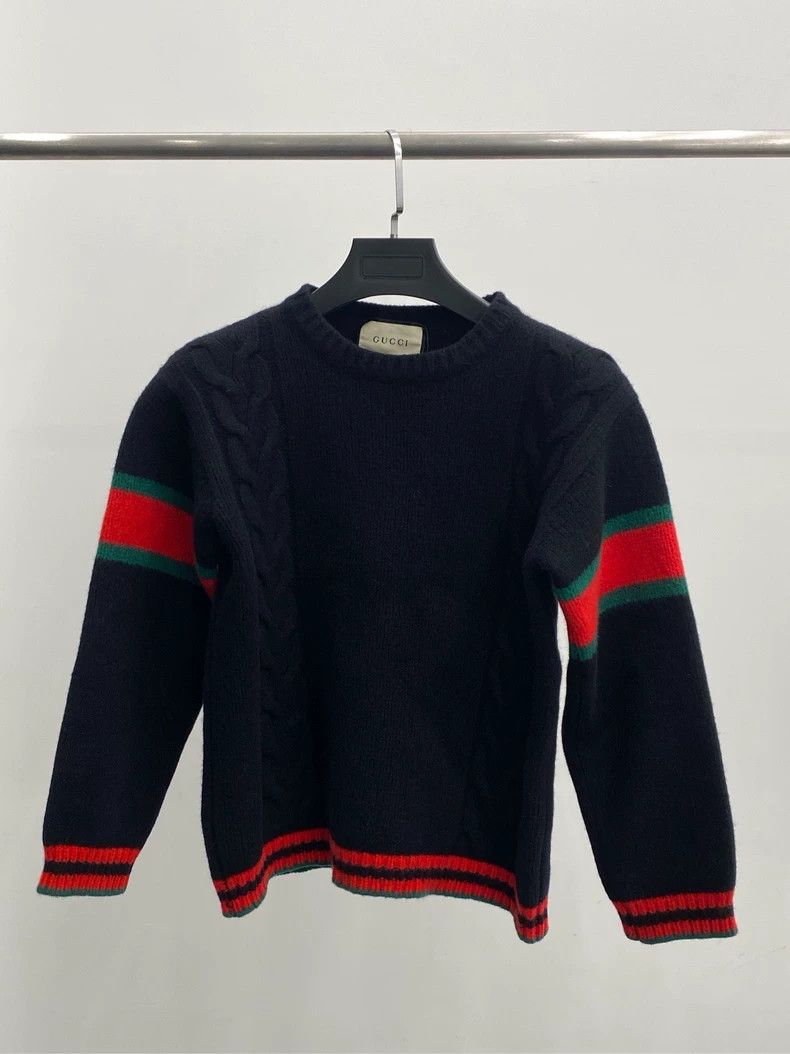 Gucci GucciContrasting color stitching knitted sweater 2503-Nexta Size US M / EU 48-50 / 2 - 1 Thumbnail