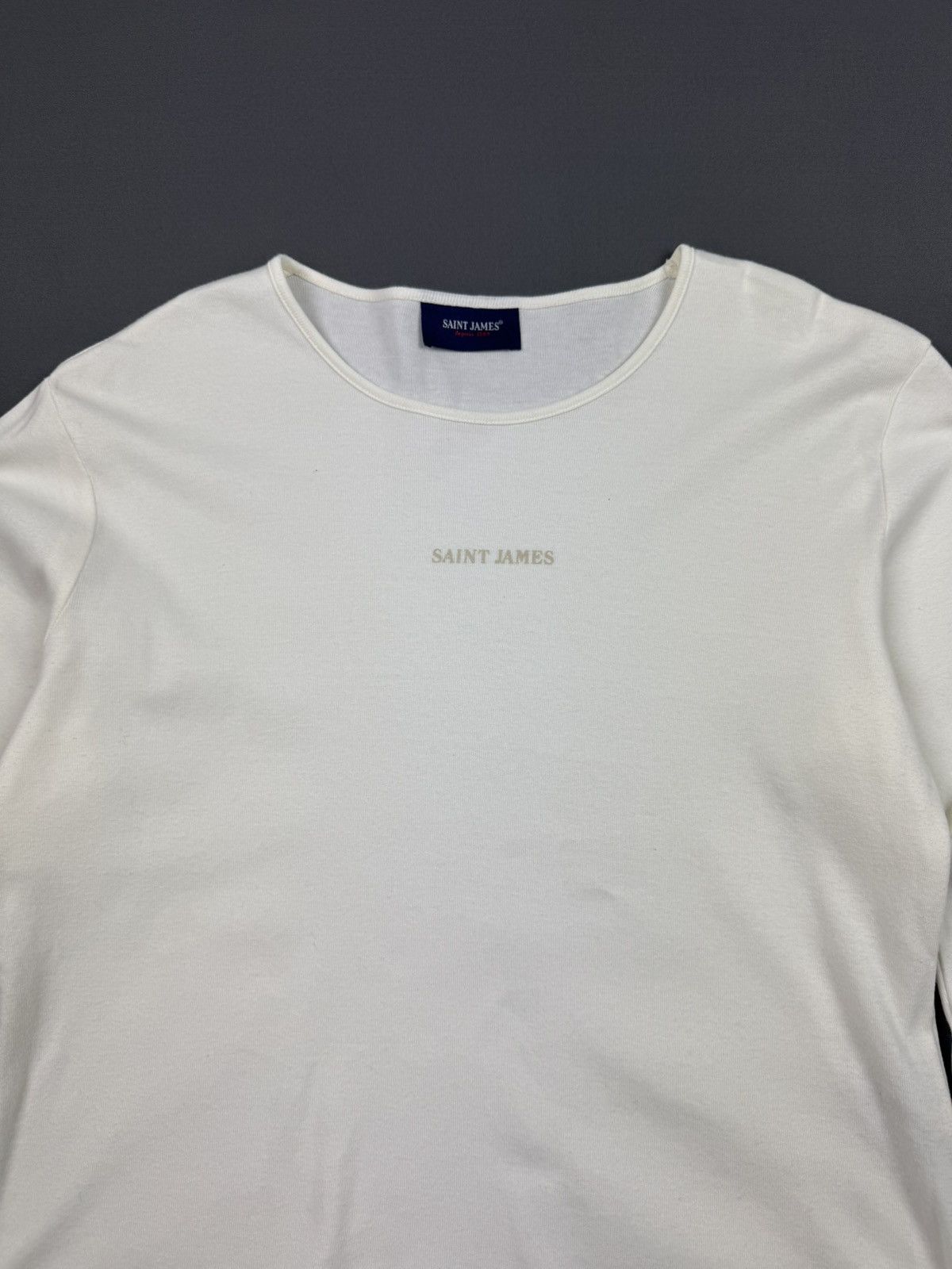 Saint James Saint James Central Logo Long Sleeve T-Shirt Size XXL / US 16-18 / IT 52-54 - 3 Thumbnail