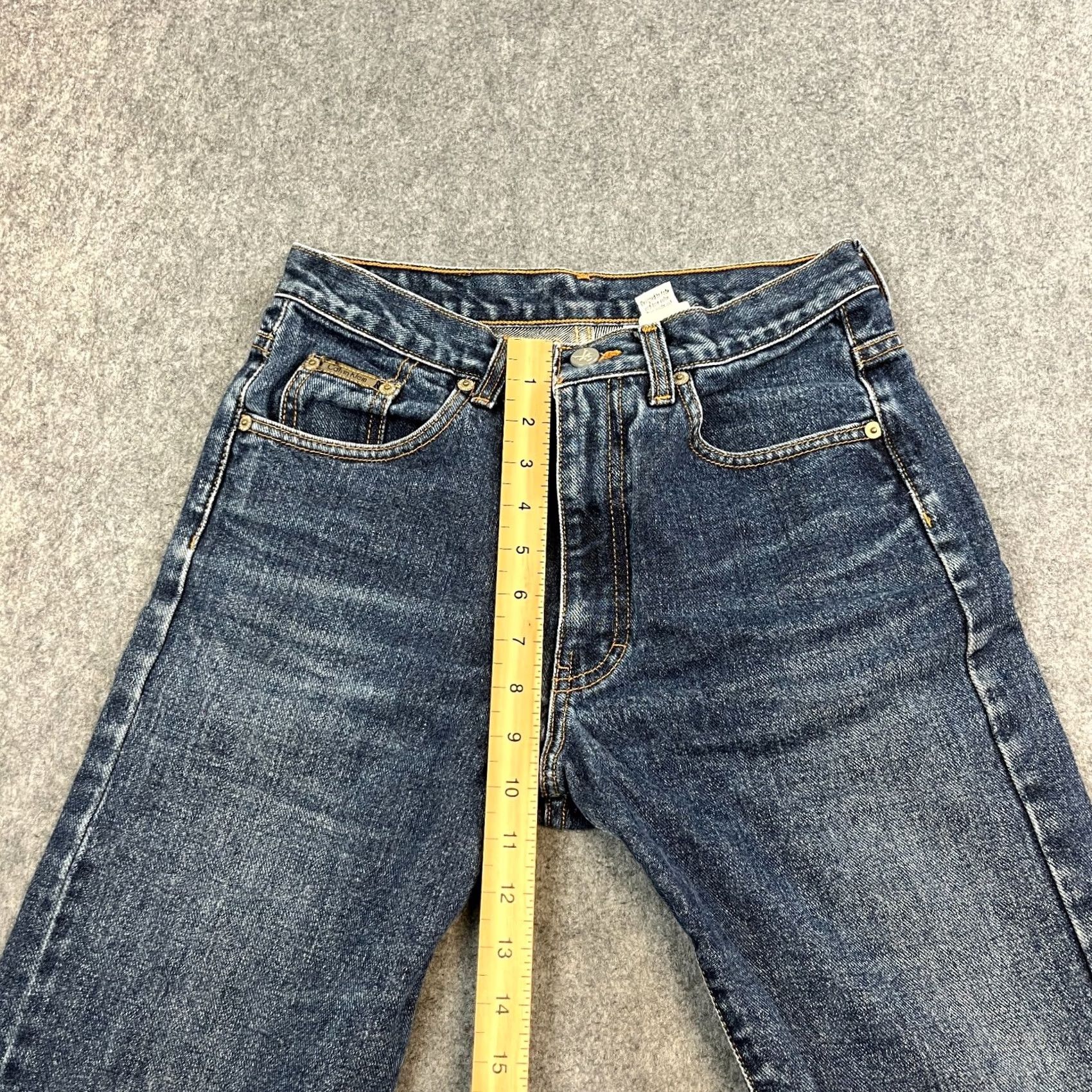 Calvin Klein Calvin Klein Womens Jeans Mom High Waist Tapered 27 32 UK 8 Dark Wash VTG Denim 5-Pocket Blue Shoes? Size 30" / US 8 / IT 44 - 5 Thumbnail