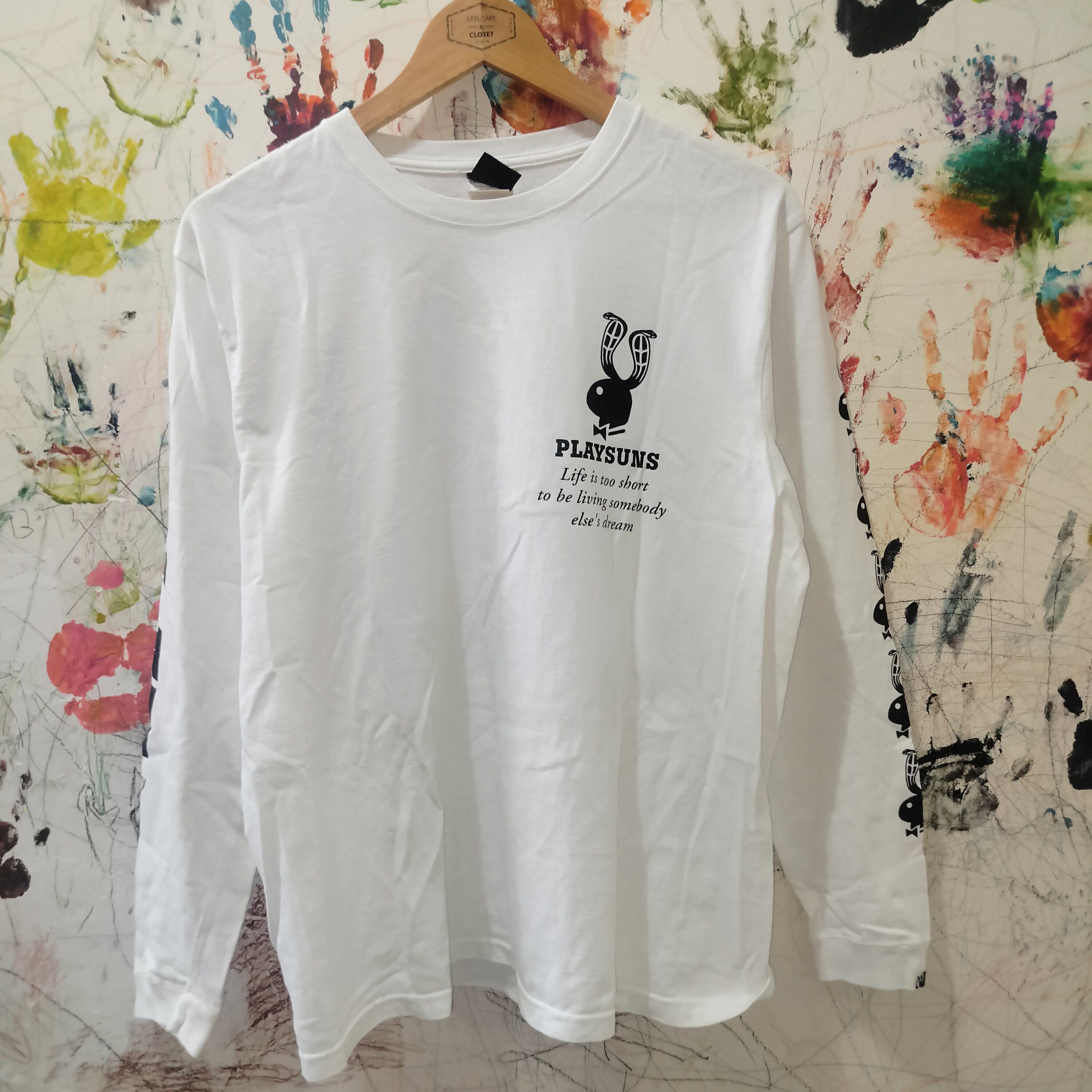 Playboy × Vintage Playboy x playsuns crewneck long sleeve t-shirt Size US L / EU 52-54 / 3 - 2 Thumbnail