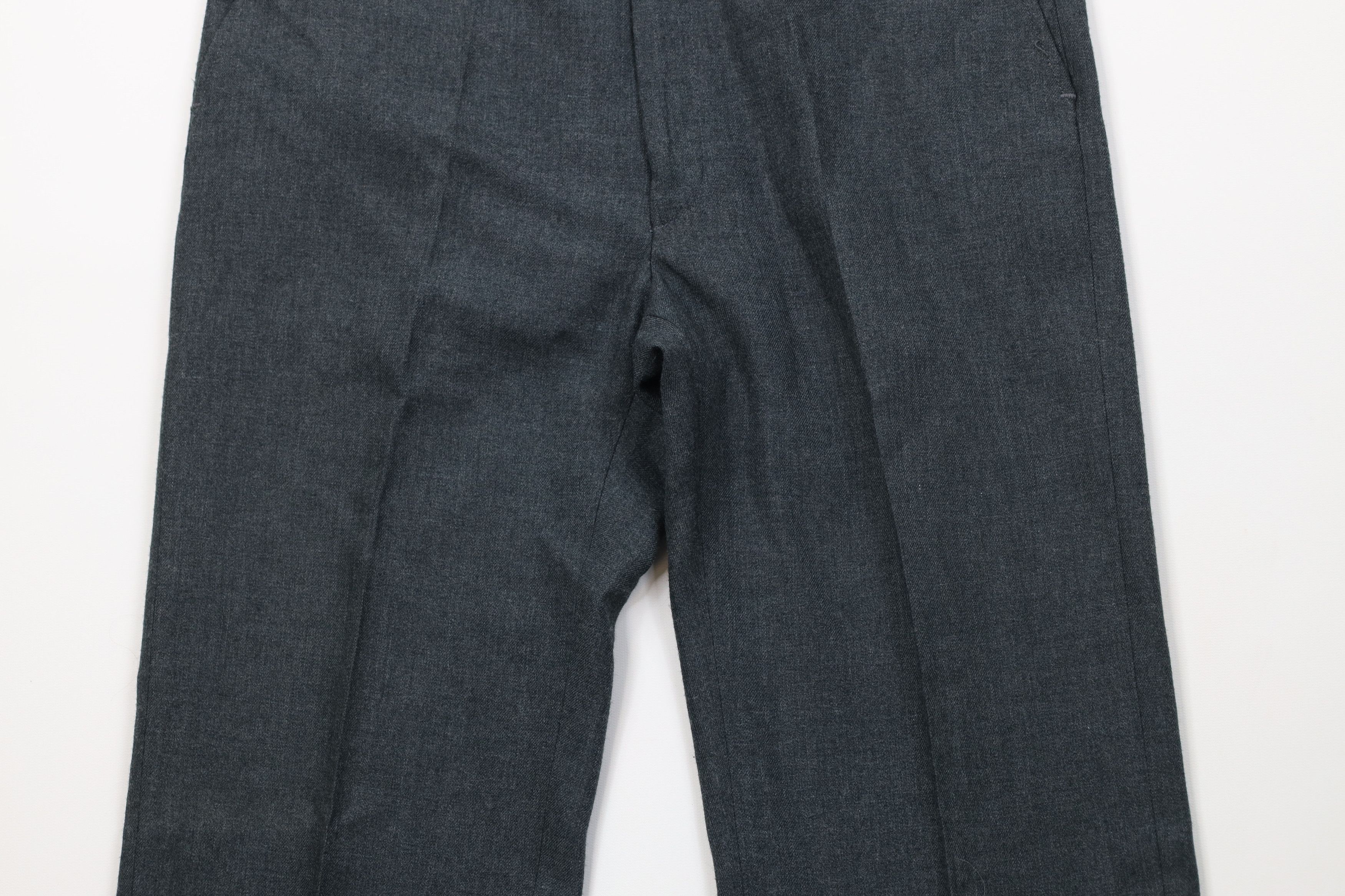 Vintage Vintage 70s Streetwear Heavy Wool Knit Chino Pants Gray USA Size US 34 / EU 50 - 3 Thumbnail