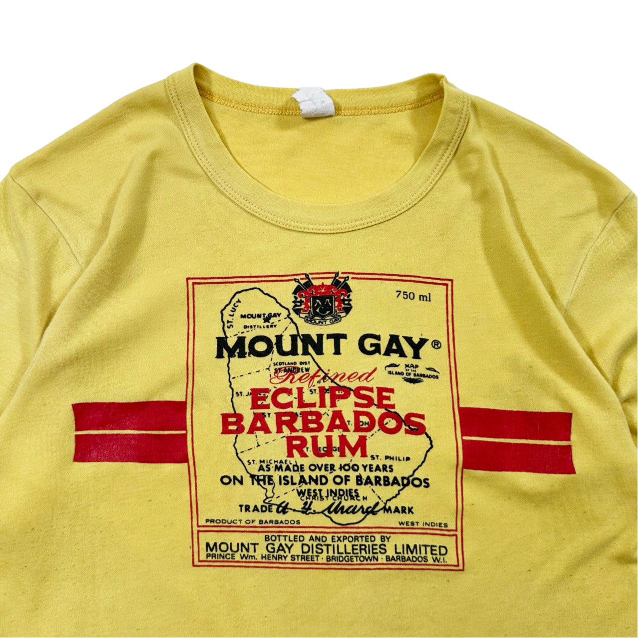 Vintage Vintage 90s Mount Gay Eclipse Barbados Rum Graphic T Shirt Size US S / EU 44-46 / 1 - 2 Thumbnail