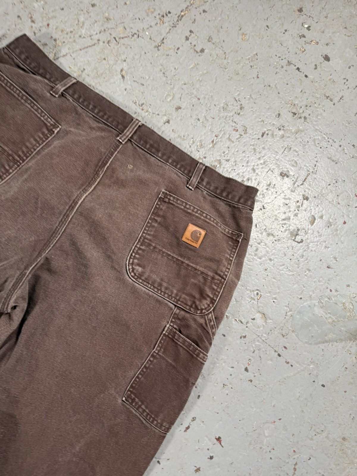 Carhartt Vintage Distressed Faded Mocha Brown Carhartt Carpenter Pant Size US 42 / EU 58 - 2 Thumbnail