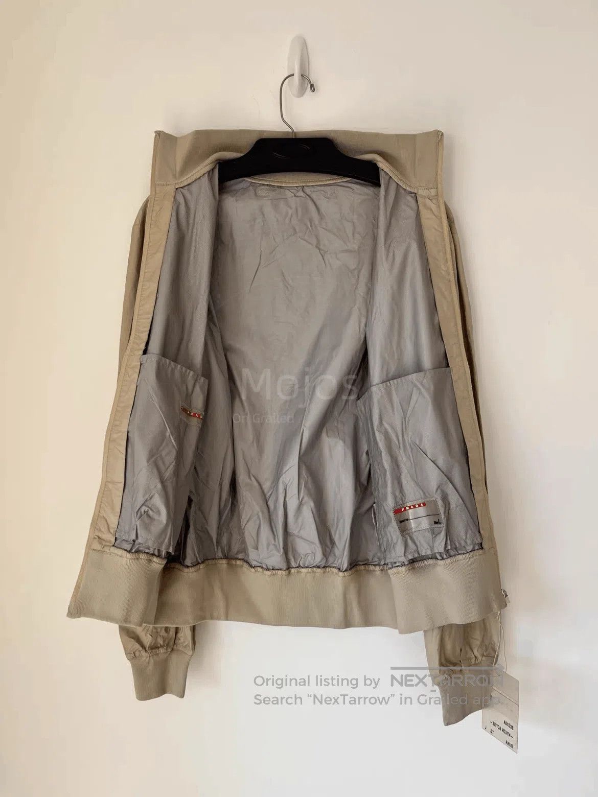 Prada Prada Vintage Beige Light Flight Jacket. Size US L / EU 52-54 / 3 - 6 Thumbnail