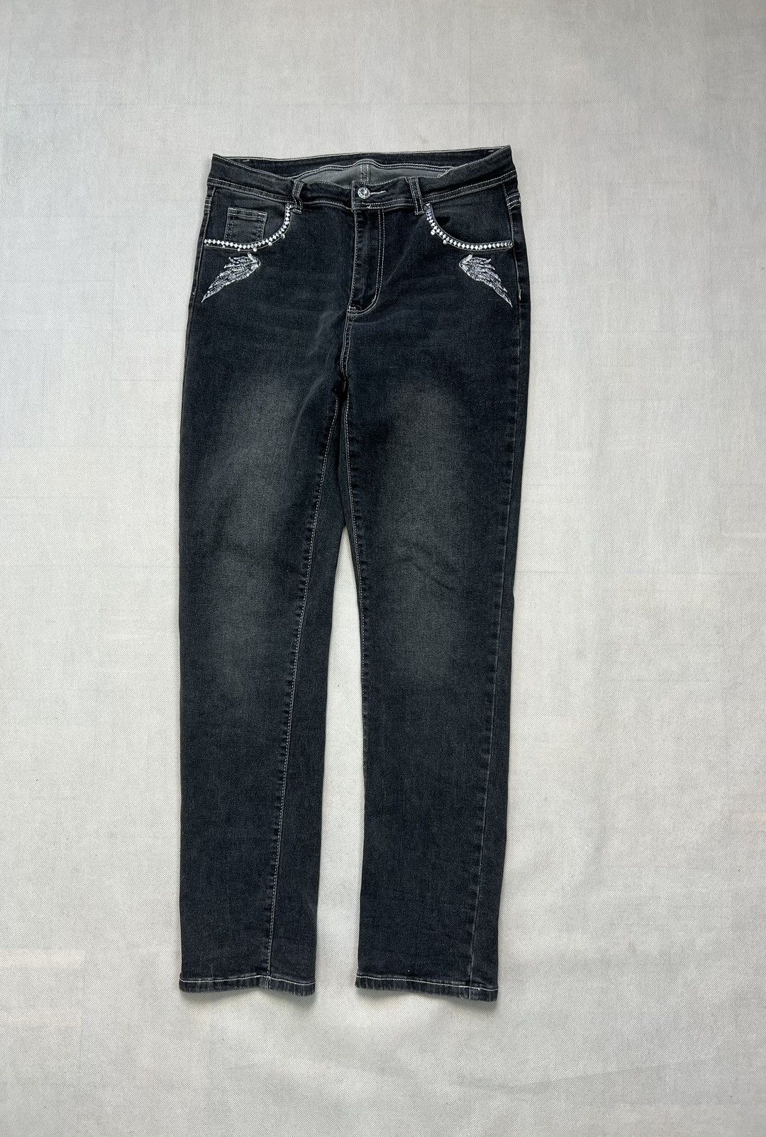 Vintage Pants Avant Garde Skulls Y2K Vintage Size 30" / US 8 / IT 44 - 3 Thumbnail
