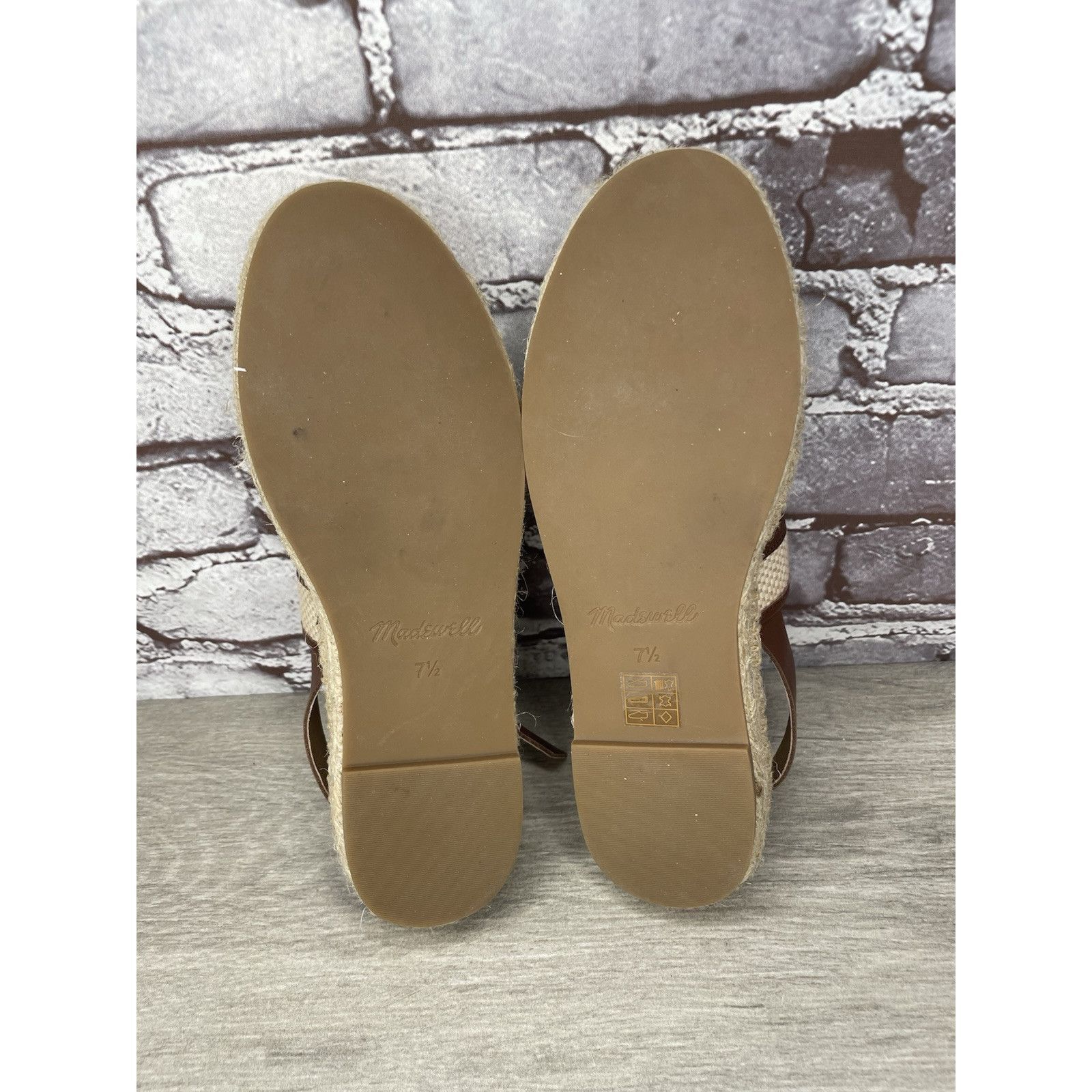 Madewell Madewell Julie Beige Brown Espadrille Slingback Strap Sandal Size US 7.5 / IT 37.5 - 18 Thumbnail
