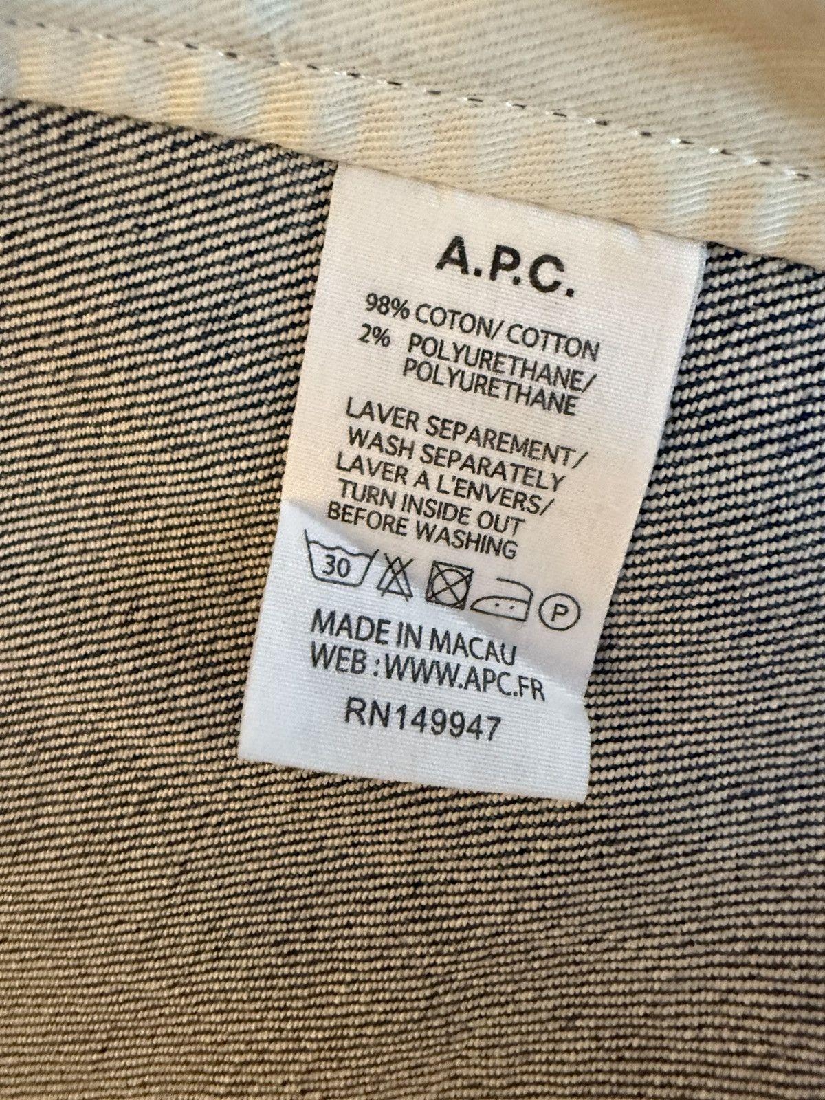 A.P.C. A.P.C. Denim Jacket — Indigo/Mid-Blue Wash Size US M / EU 48-50 / 2 - 10 Thumbnail