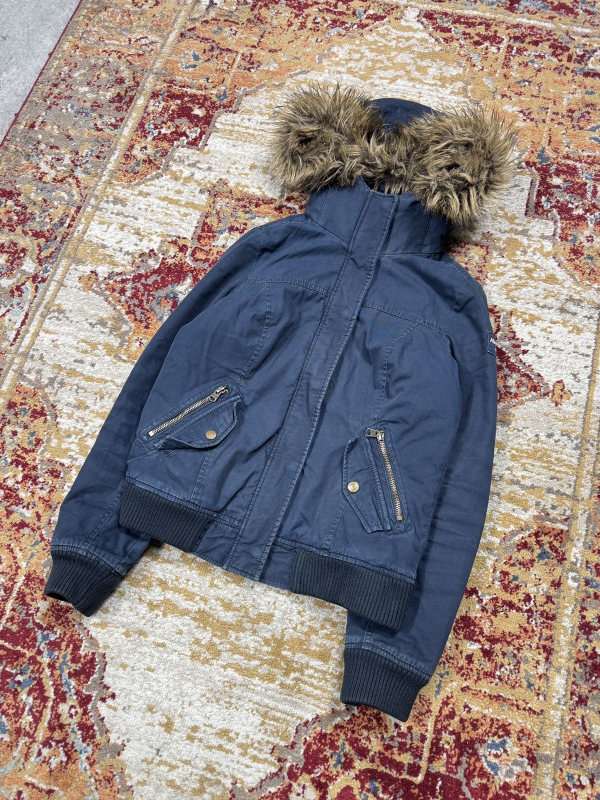 If Six Was Nine Abercrombie Fitch wmns Y2K faux fur jacket LGB Goa