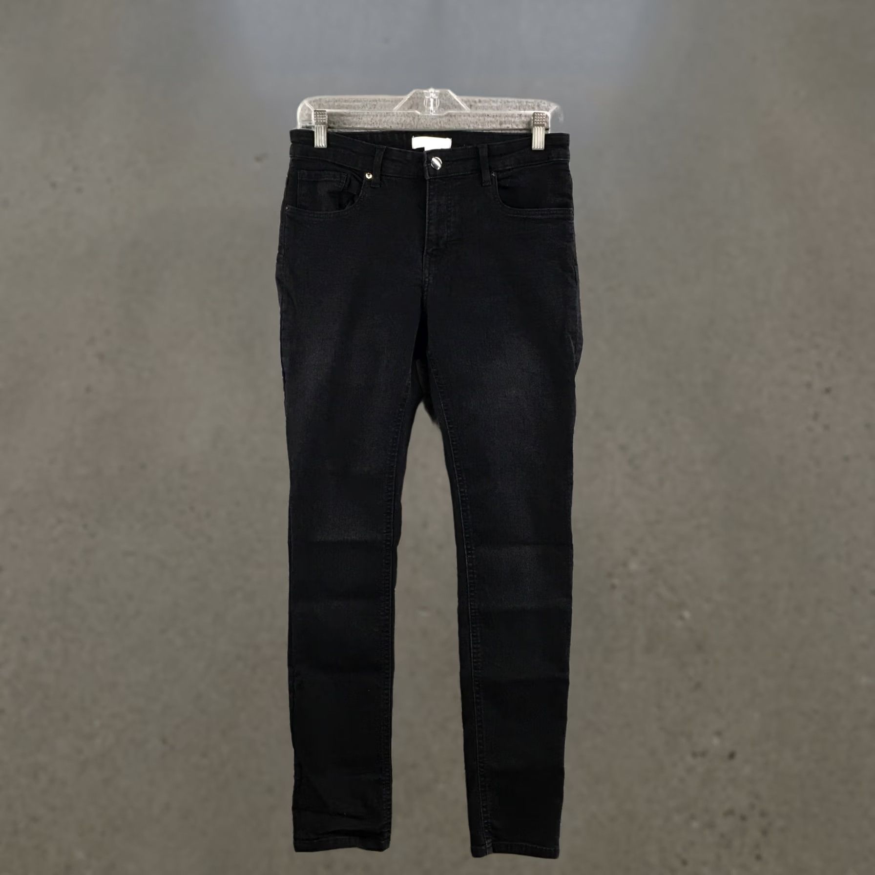H&M H&M Skinny Jeans Womens 8 Black Denim Cotton Blend Mid Rise Zip Fly 5 Pockets Size 30" / US 8 / IT 44 - 1 Thumbnail