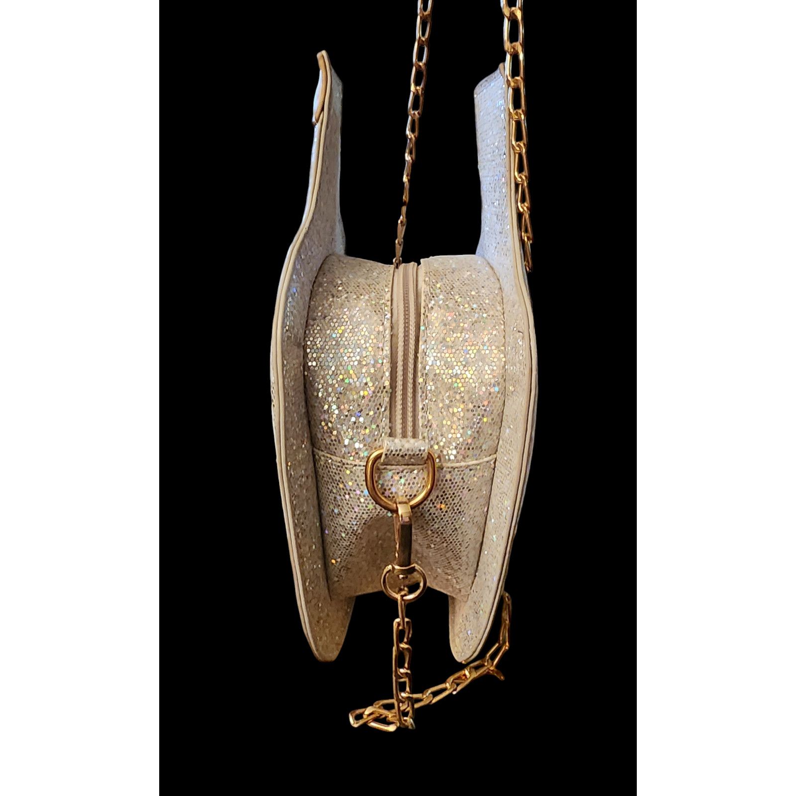 The Unbranded Brand TEQUILA Liquor Bottle Purse Silver Glittery Shoulder Size ONE SIZE - 6 Thumbnail