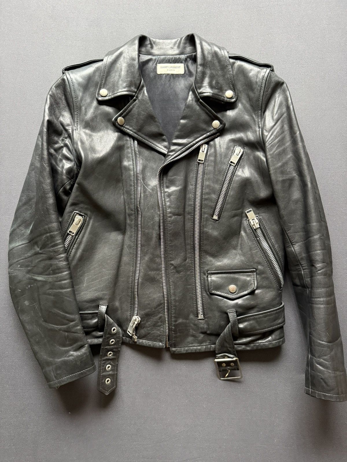 Saint Laurent Paris Hedi Slimane - Saint Laurent Paris - 2013 - L17 Biker Jacket Size US S / EU 44-46 / 1 - 2 Thumbnail