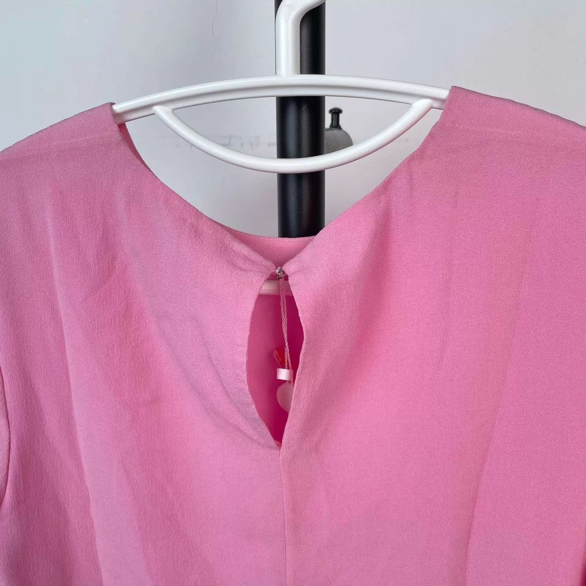 Chanel Chanel Women's Pink Silk Long Sleeve Dress 34 Size XS / US 0-2 / IT 36-38 - 9 Thumbnail