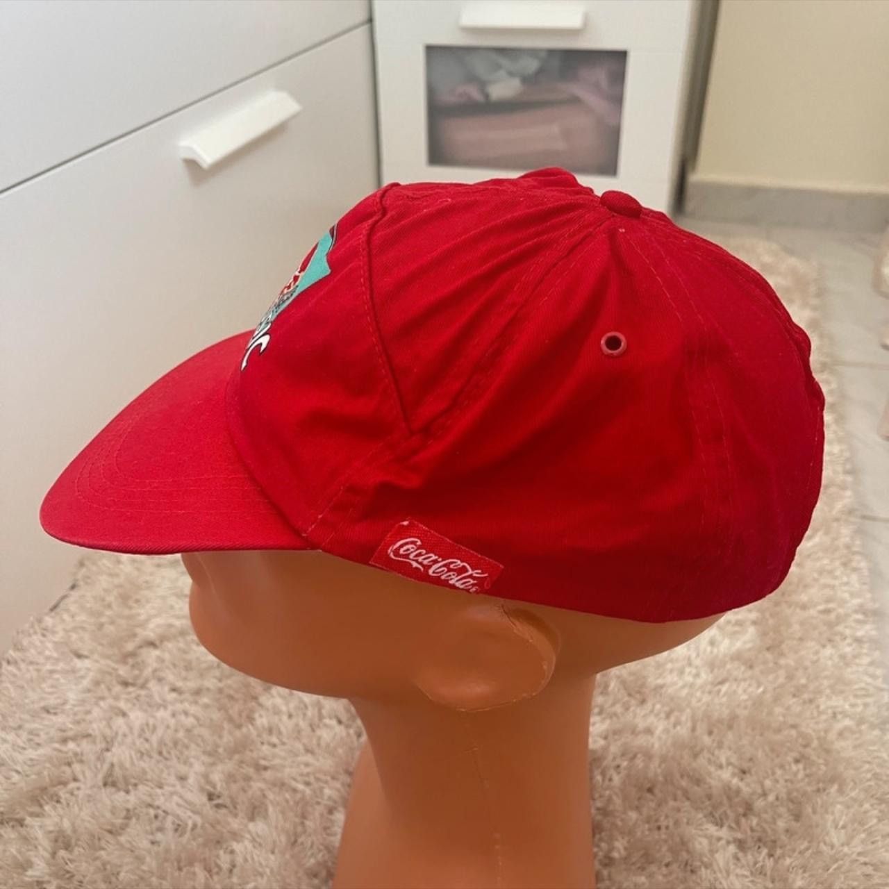 Coca Cola Coca Cola In The Music Vintage Cap Elastic Back Hat 80s 90s Size ONE SIZE - 3 Thumbnail