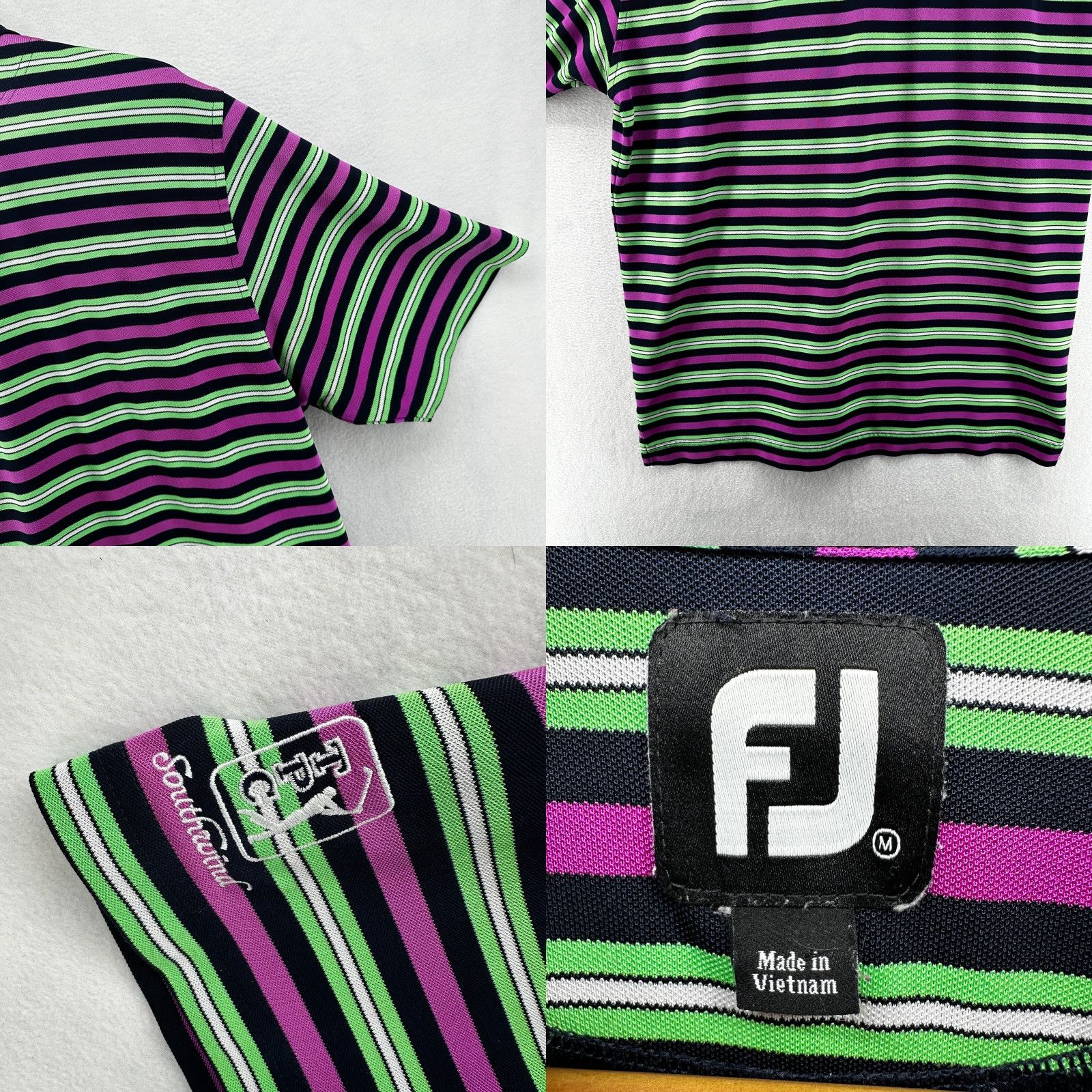 Footjoy Footjoy Polo Shirt Multicolor Men's Size Medium Golf Striped Short Sleeve Size US M / EU 48-50 / 2 - 8 Thumbnail