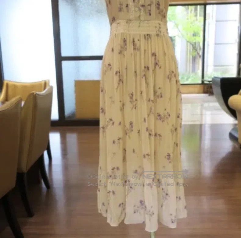 Valentino Valentino Off-white splash silk dress Size S / US 4 / IT 40 - 4 Thumbnail
