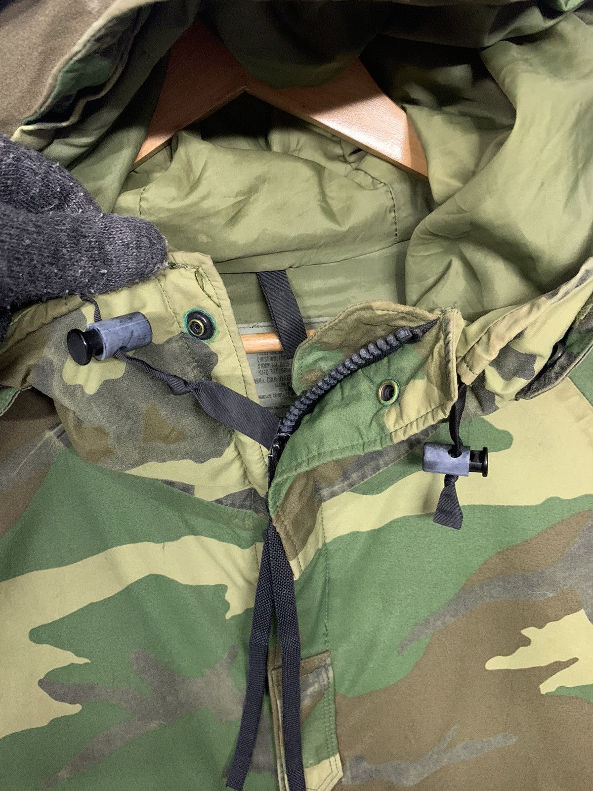 Vintage Rare Vintage 80's Army Zipper Down Jacket Size US M / EU 48-50 / 2 - 7 Thumbnail